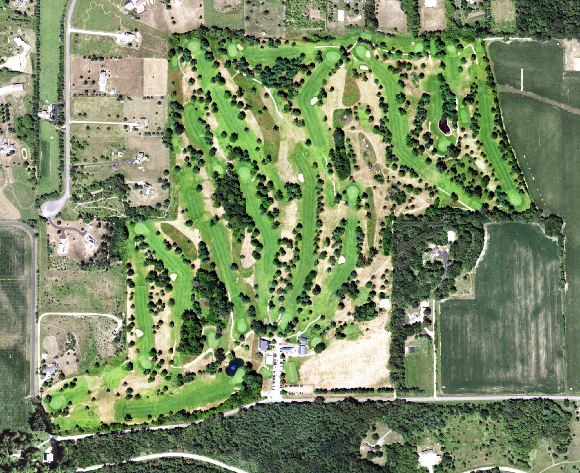 Aerial view of Clifton Hollow Golf Club, WI