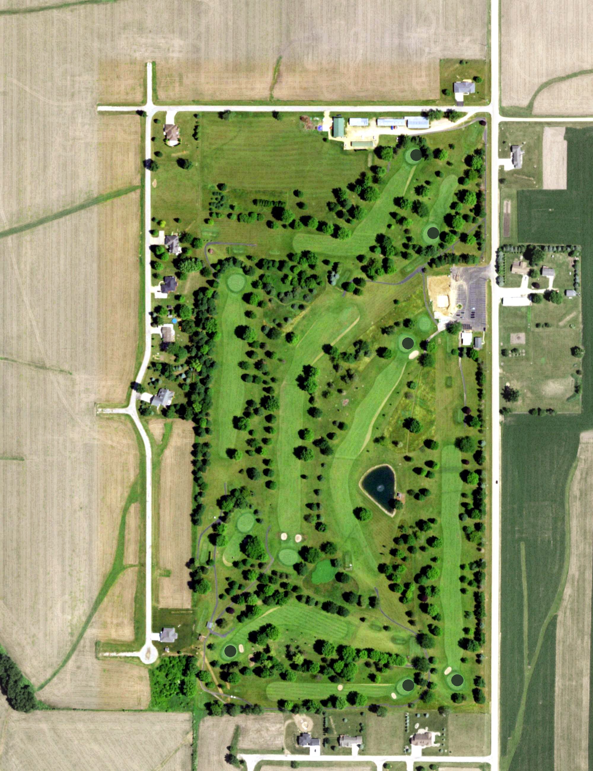 Aerial view of Cole Acres Golf Course, WI