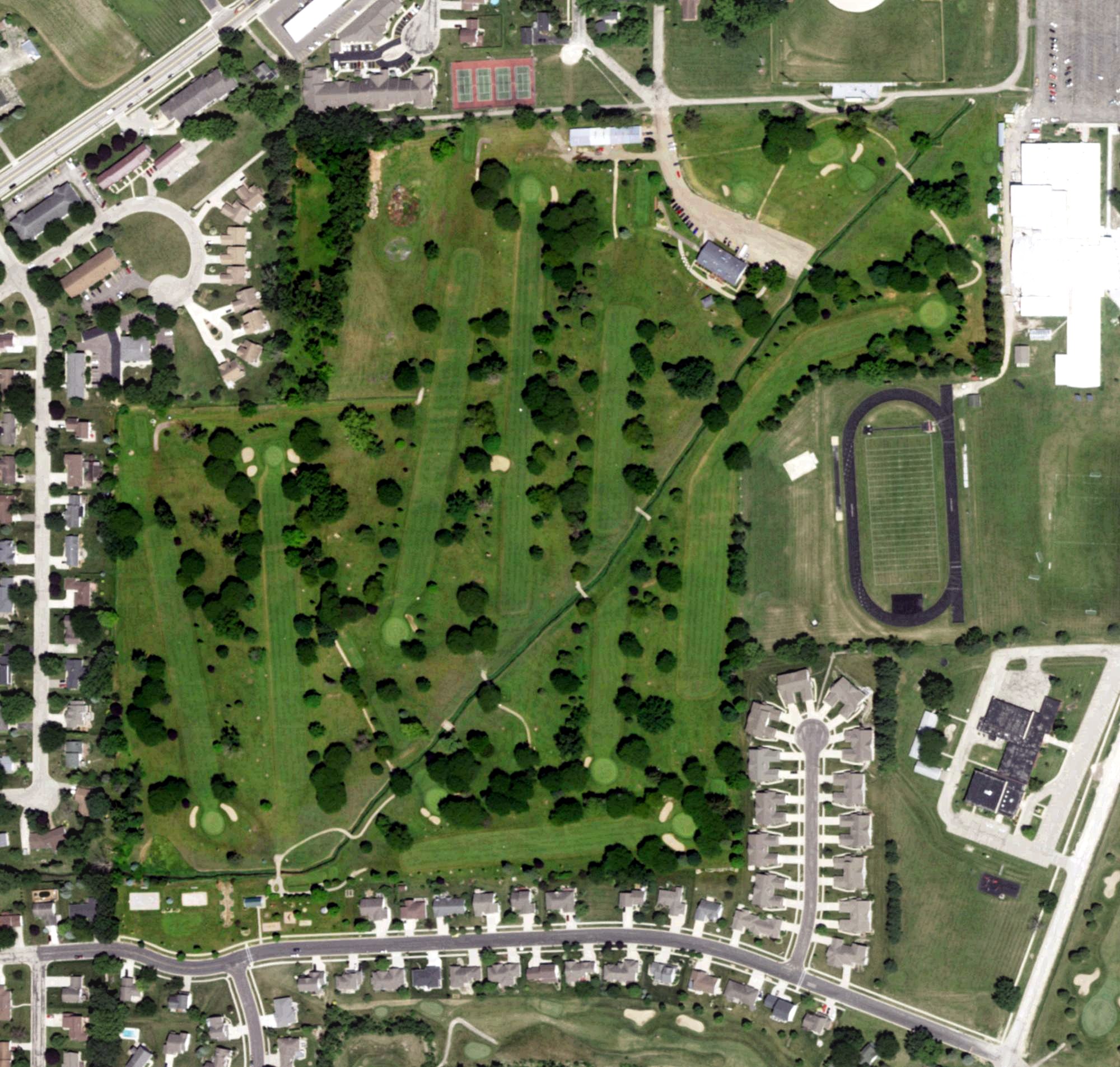 Aerial view of Columbus Country Club, WI