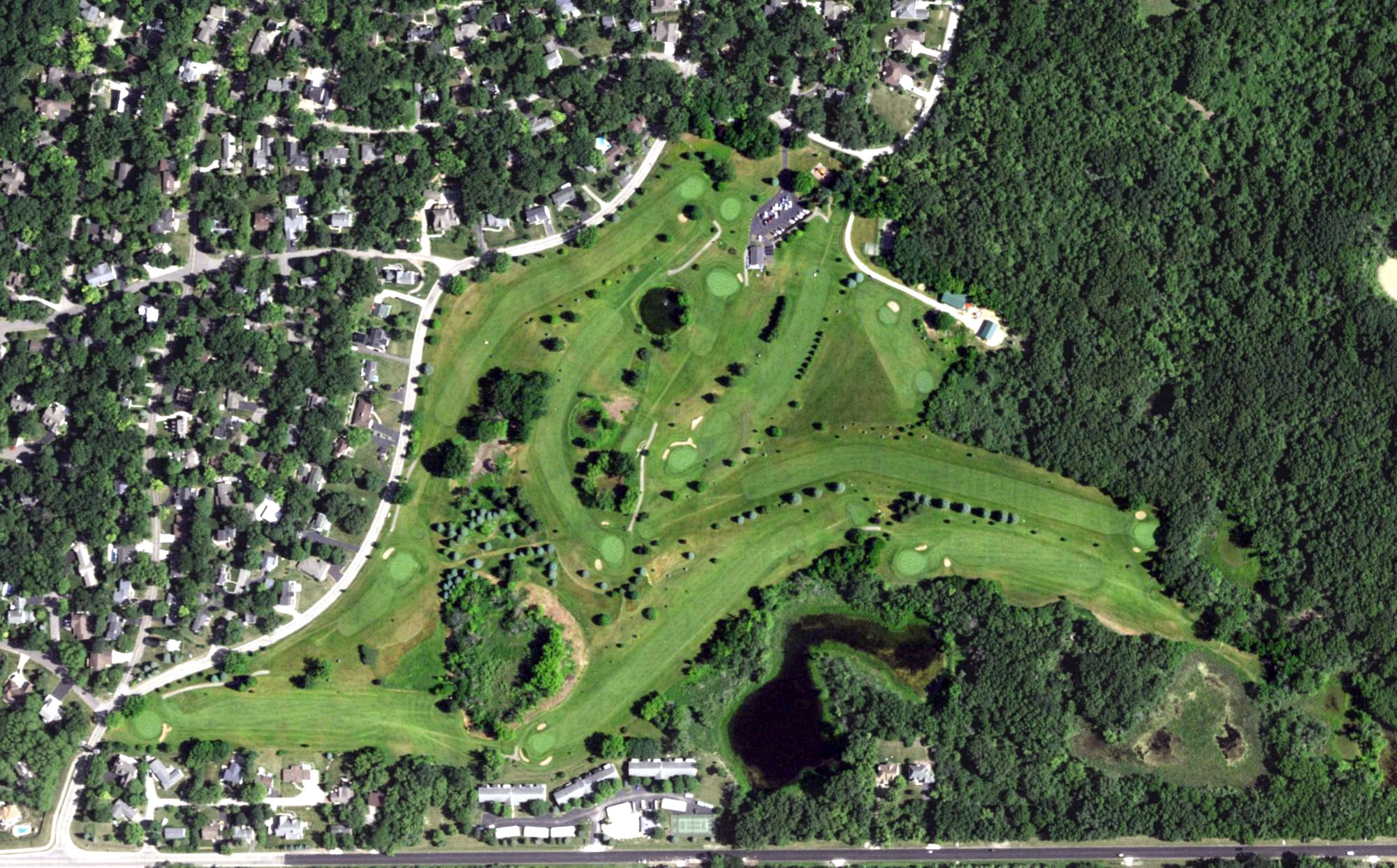 Aerial view of Country Club Estates Golf Course, WI