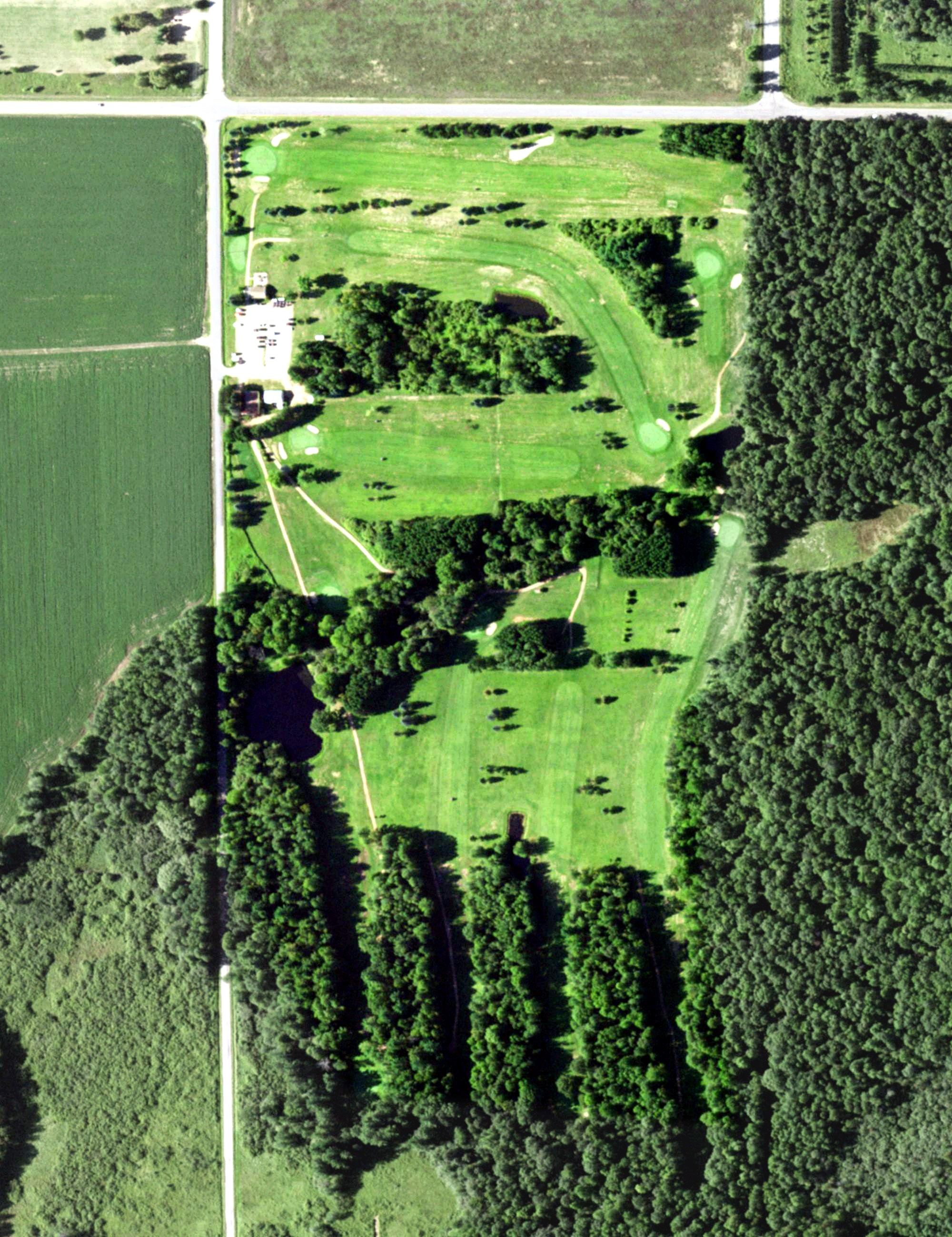 Aerial view of Crane Meadows Golf Course, WI