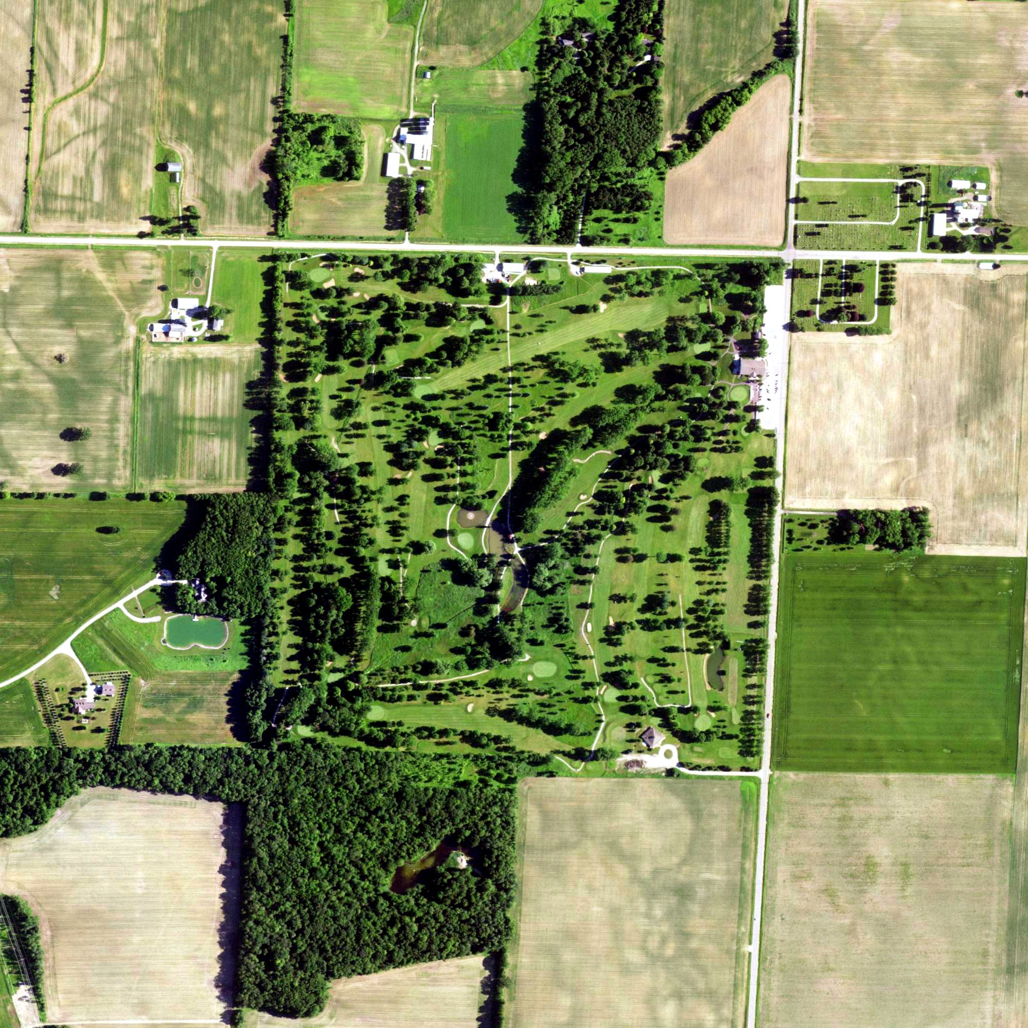 Aerial view of Crystal Springs Golf Course, WI