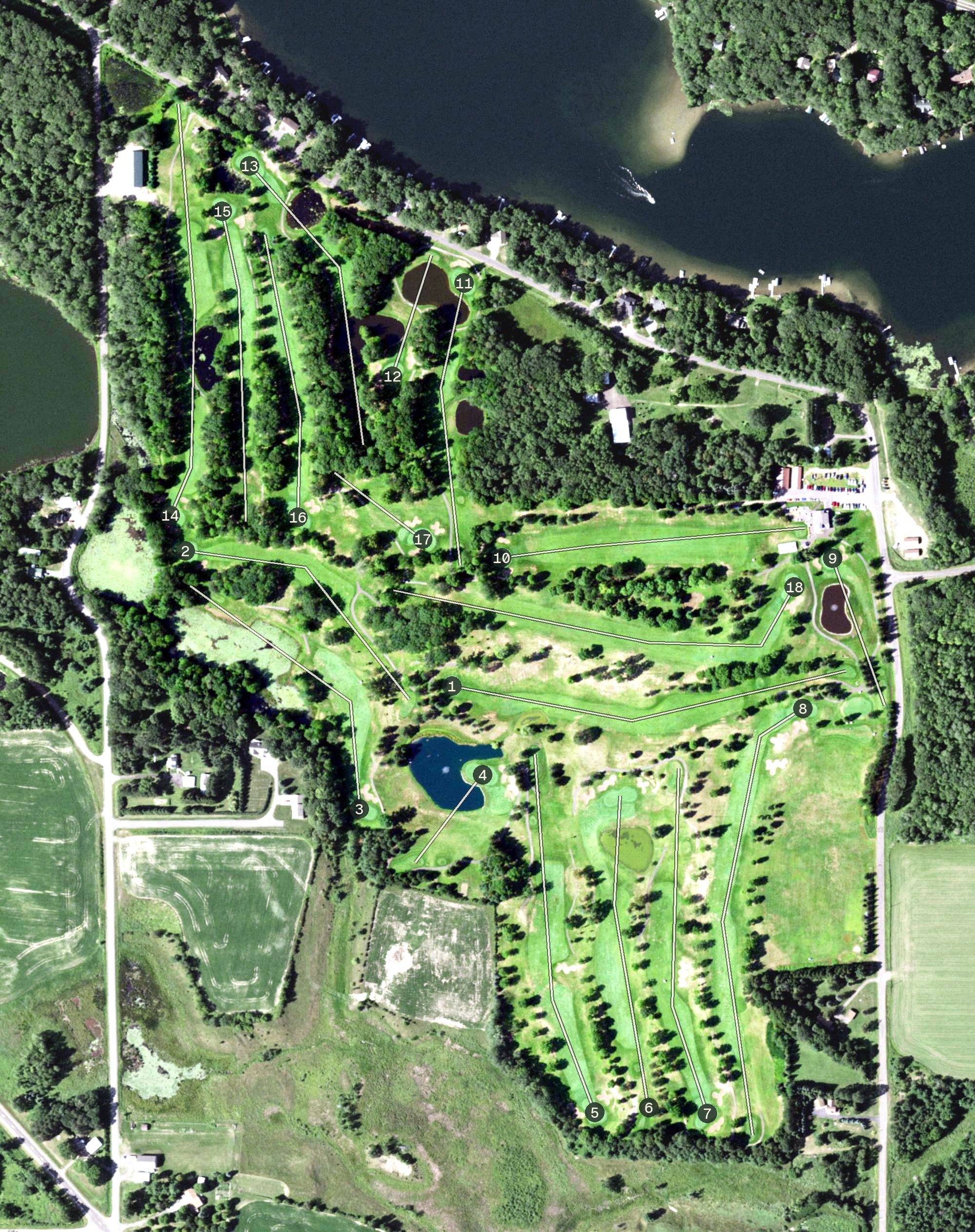 Aerial view of Cumberland Golf Club, WI