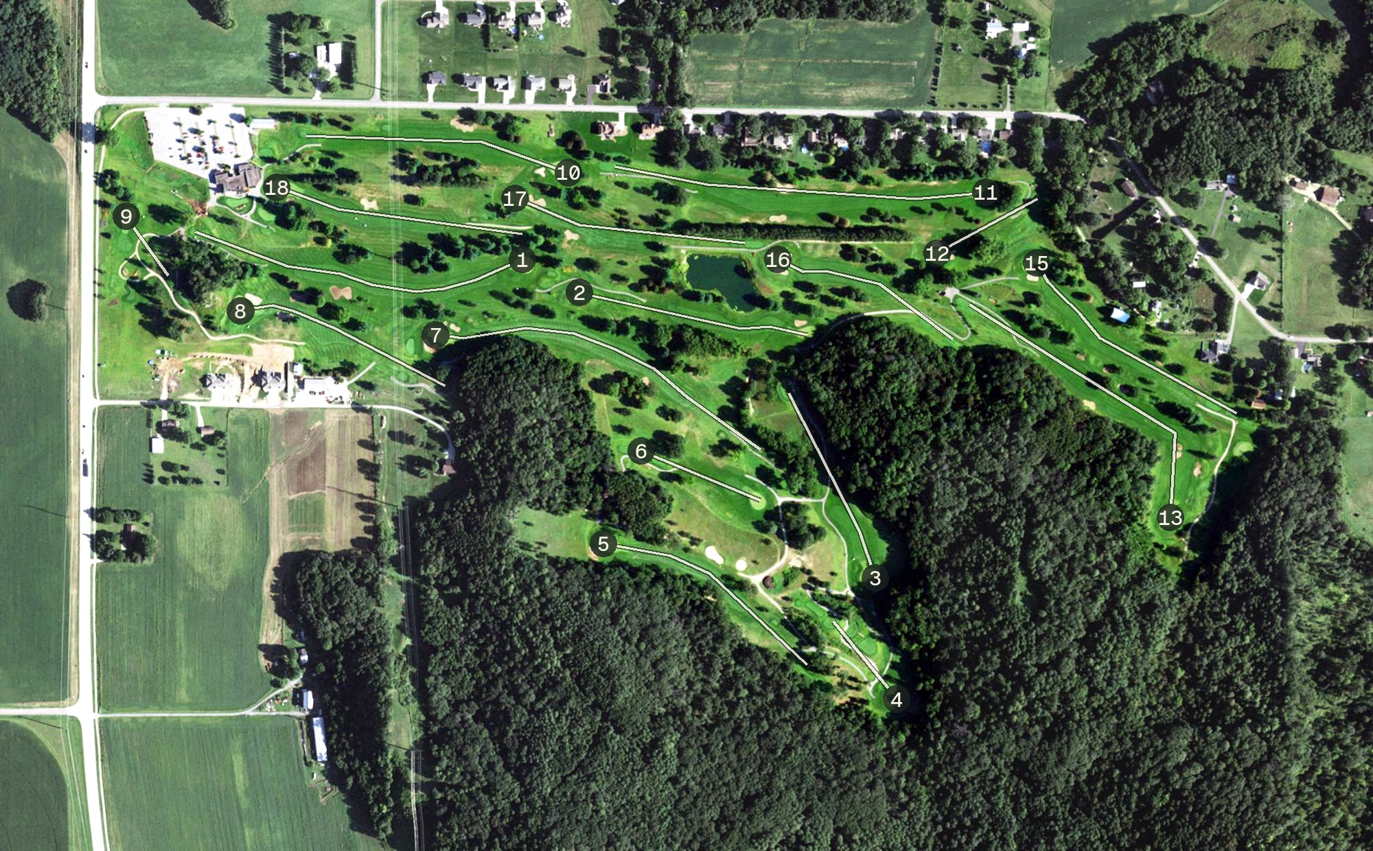 Aerial view of Drugan's Castle Mound, WI