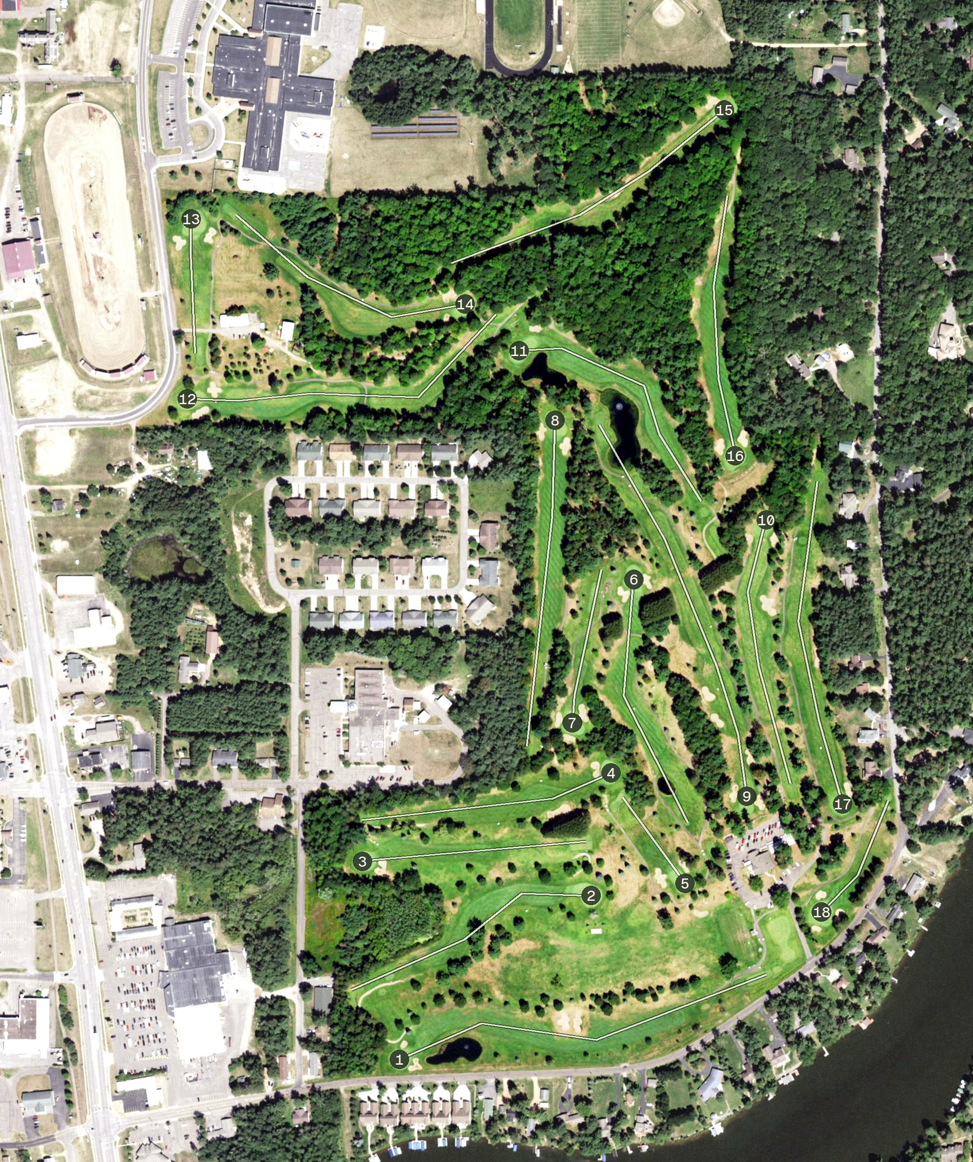Aerial view of Eagle River Golf Course, WI