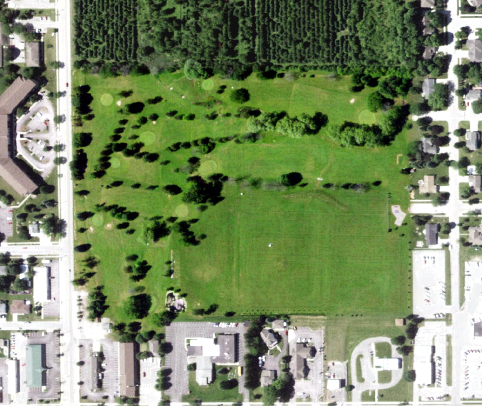 Aerial view of Evergreen Golf Course, WI