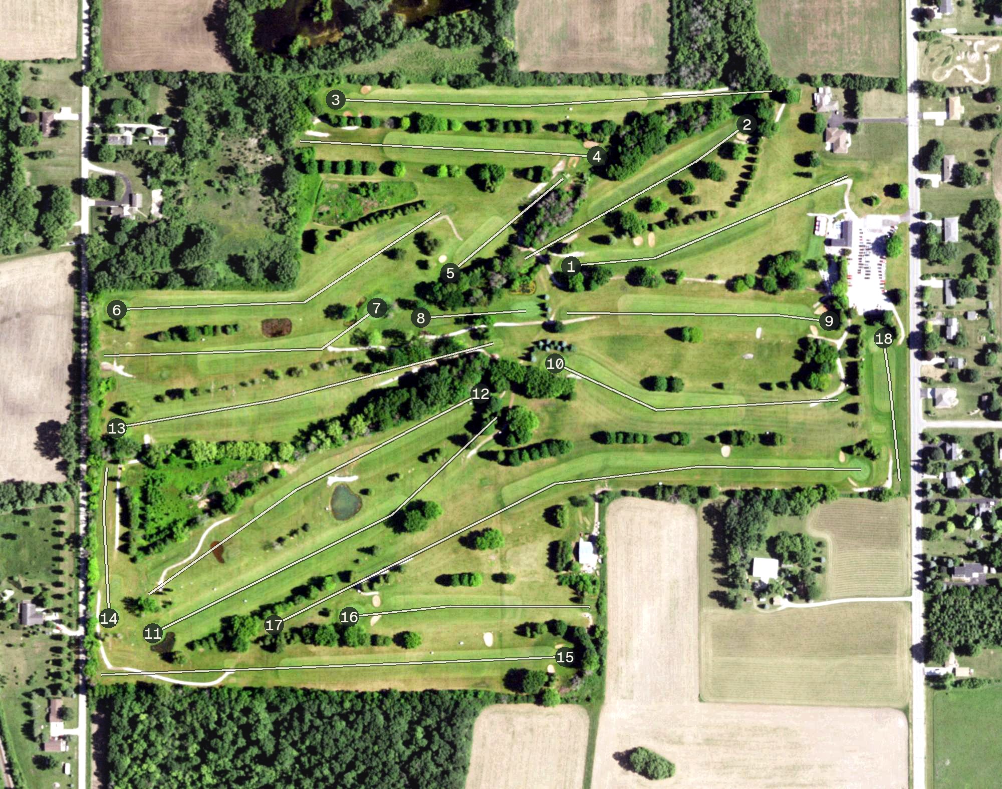 Aerial view of Far Vu Golf Course, WI