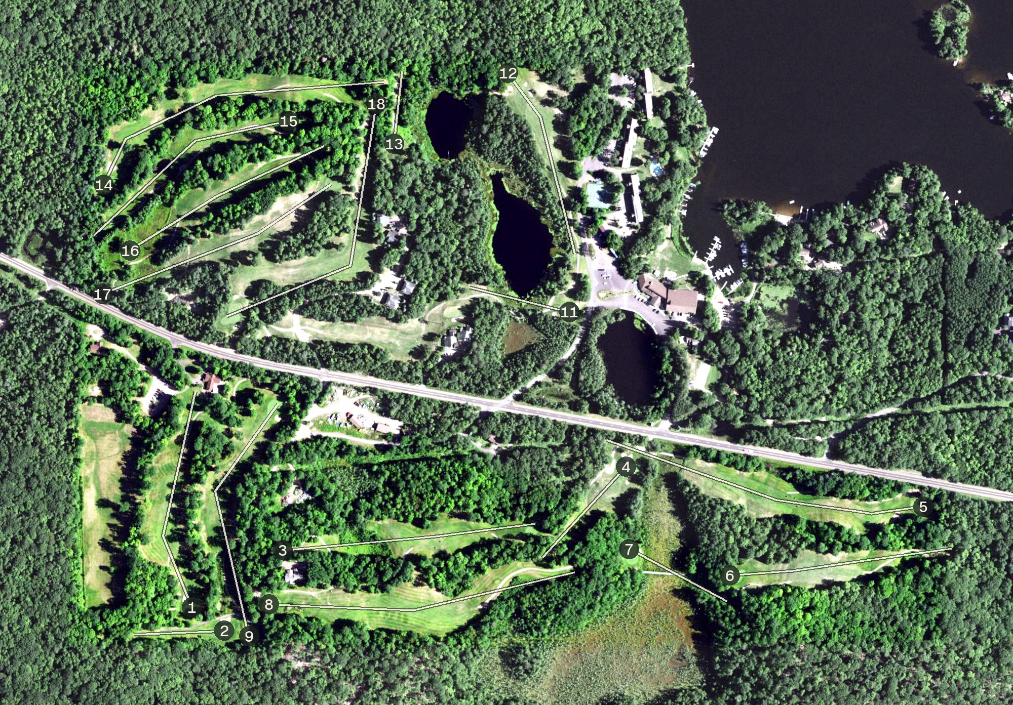 Aerial view of Forest Ridges Golf Course, WI