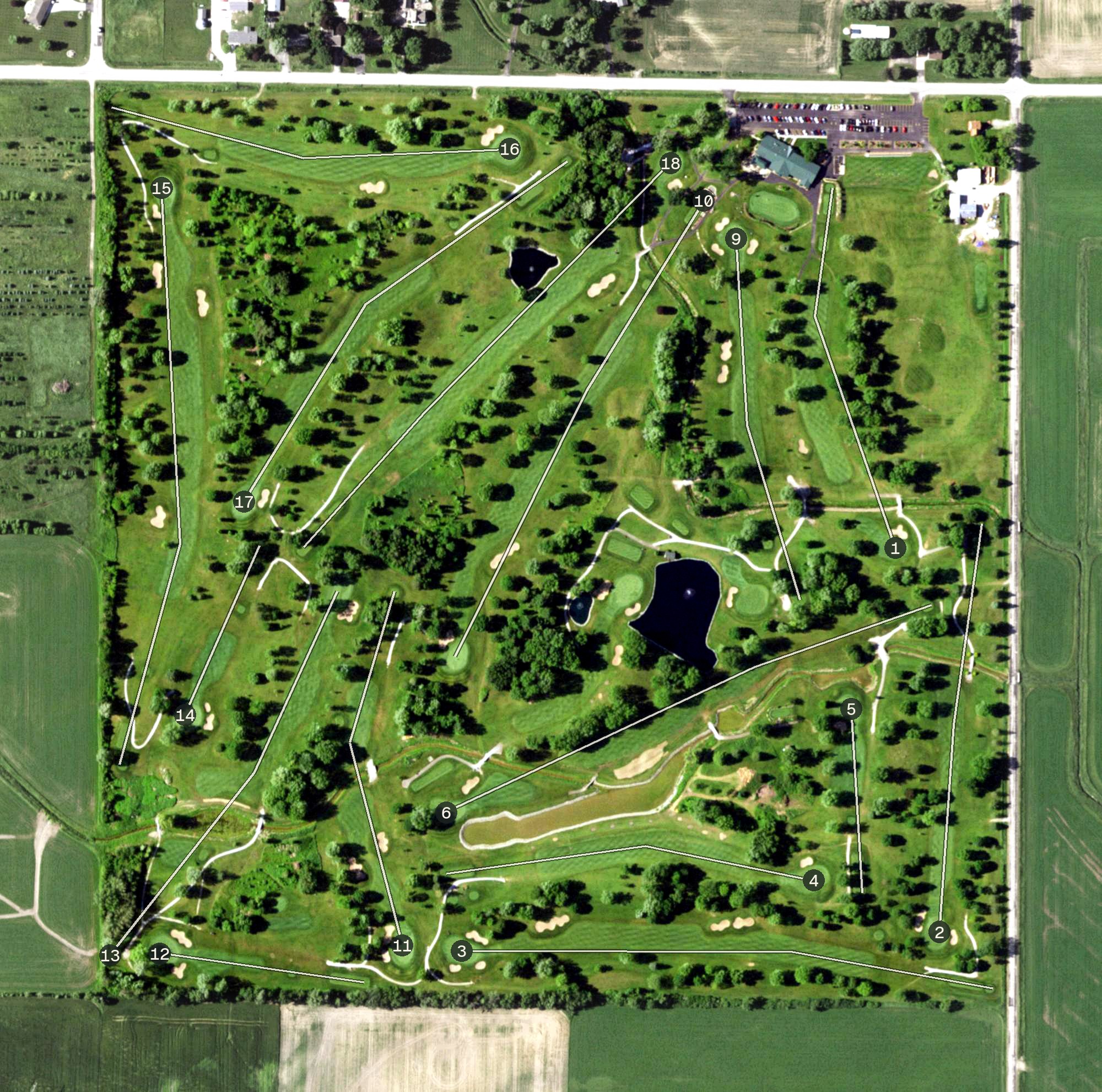 Aerial view of Fox Valley Golf Course, WI