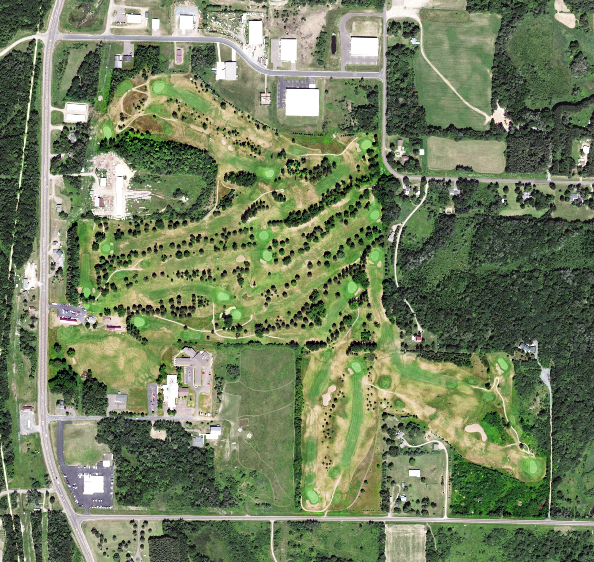 Aerial view of Frederic Golf Course, WI