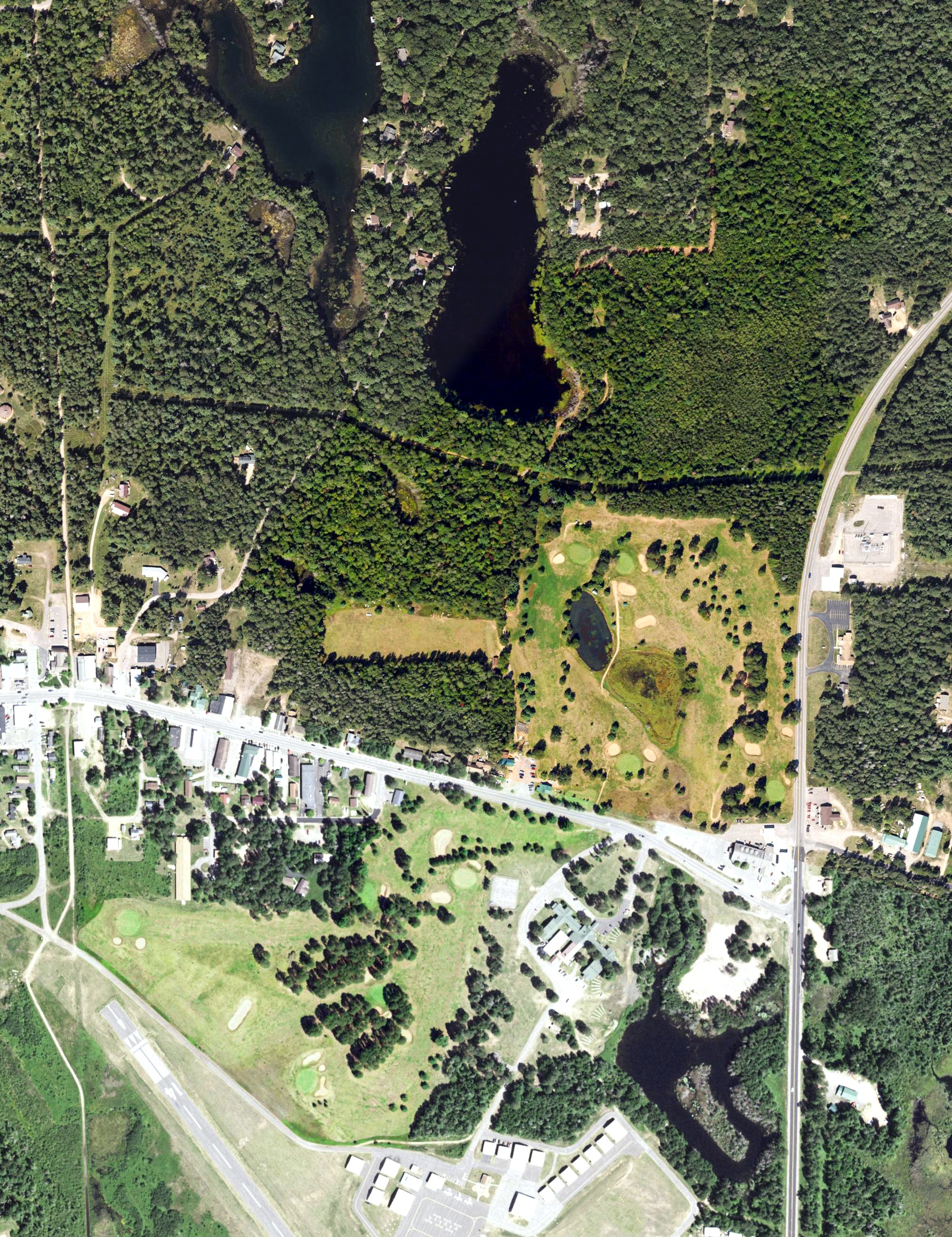 Aerial view of Gateway Lodge Golf Course, WI