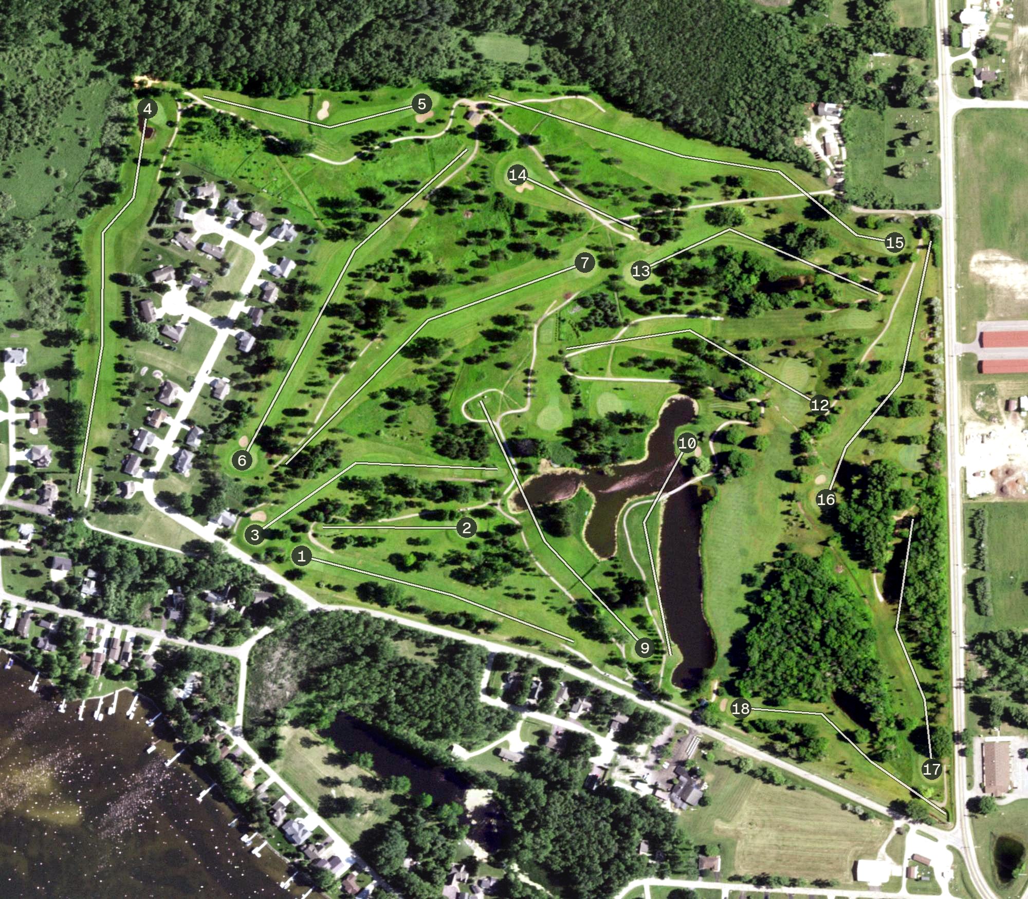Aerial view of Golden Sands Golf Community, WI