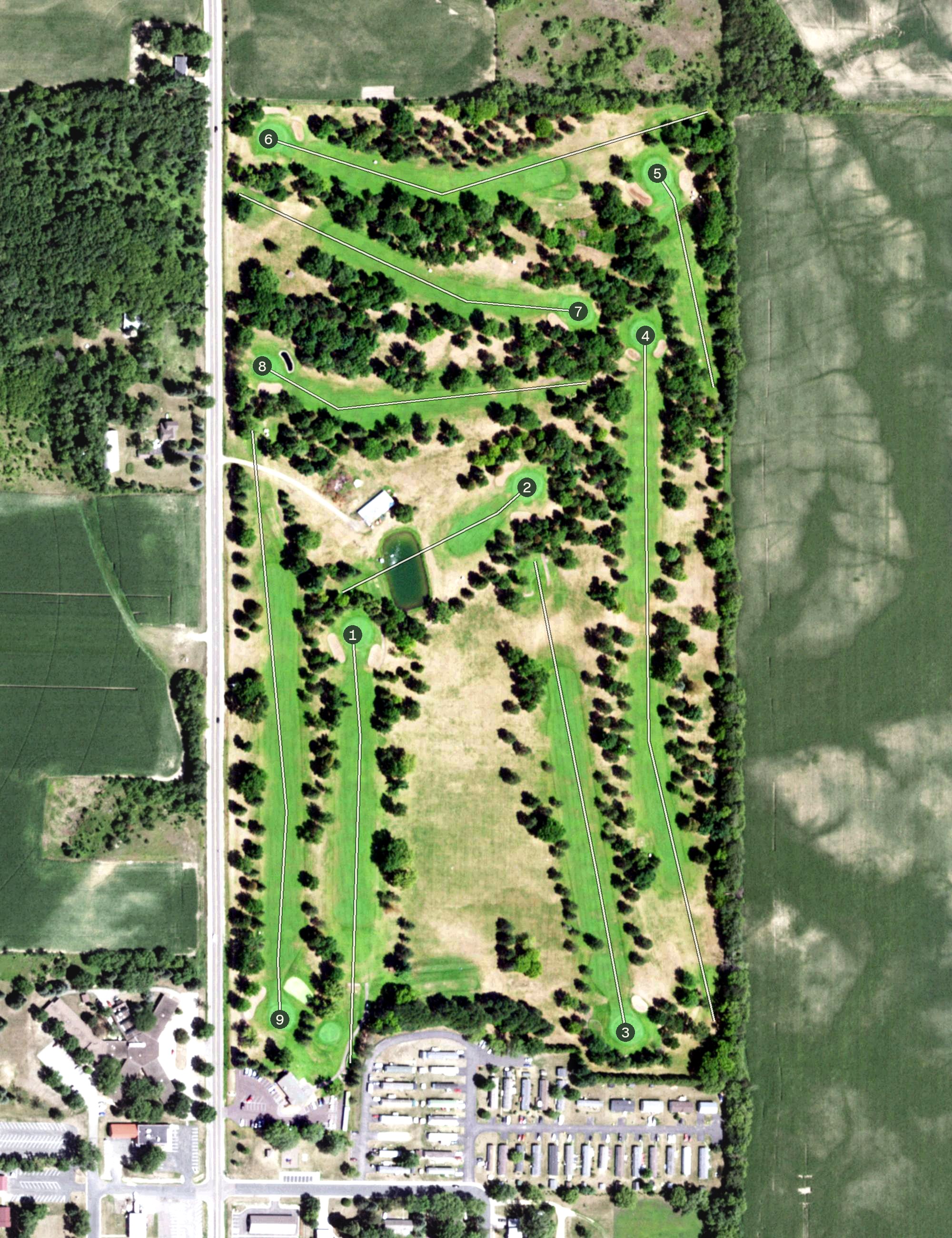 Aerial view of Hammond Golf Club, WI