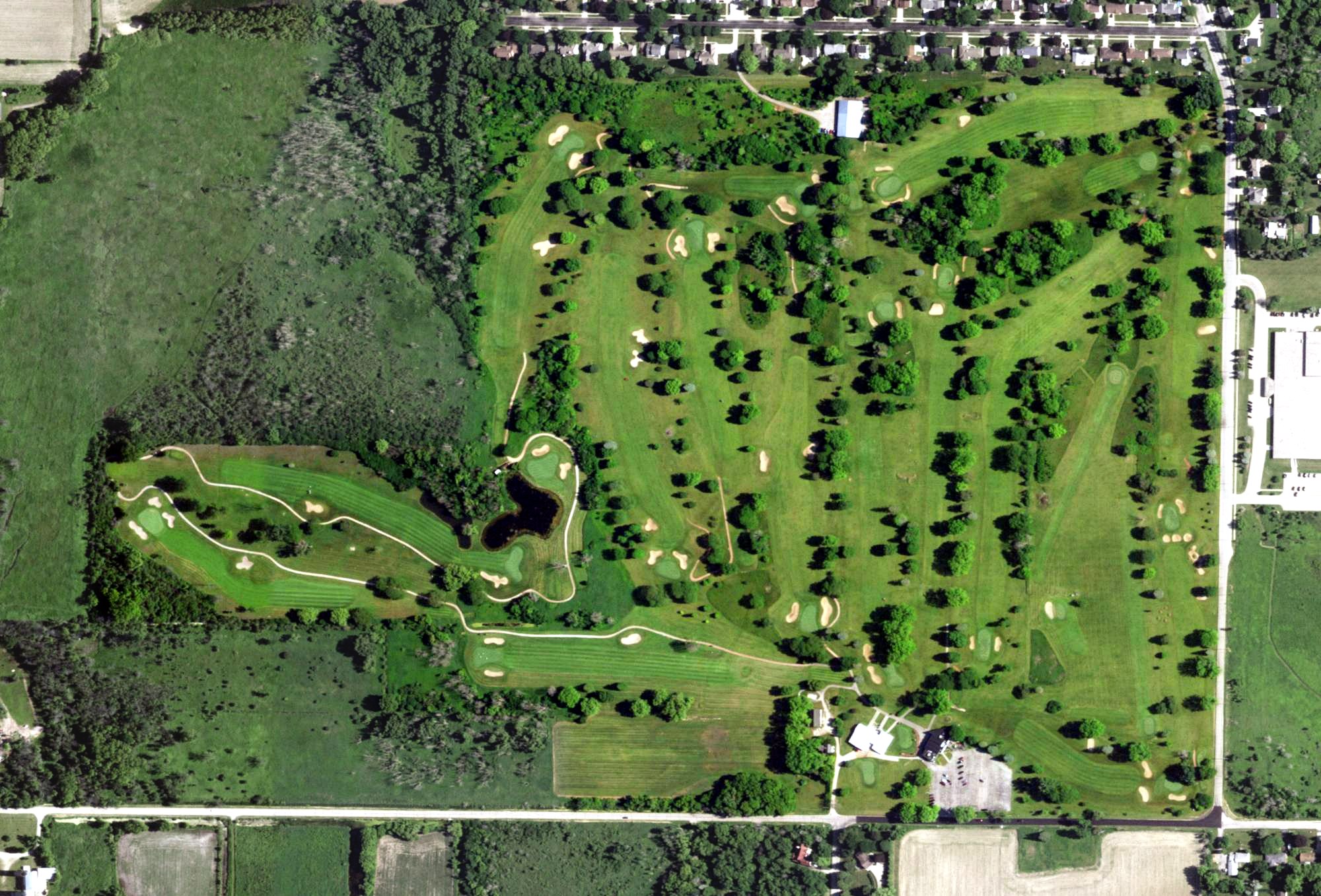 Aerial view of Hartford Golf Club, WI