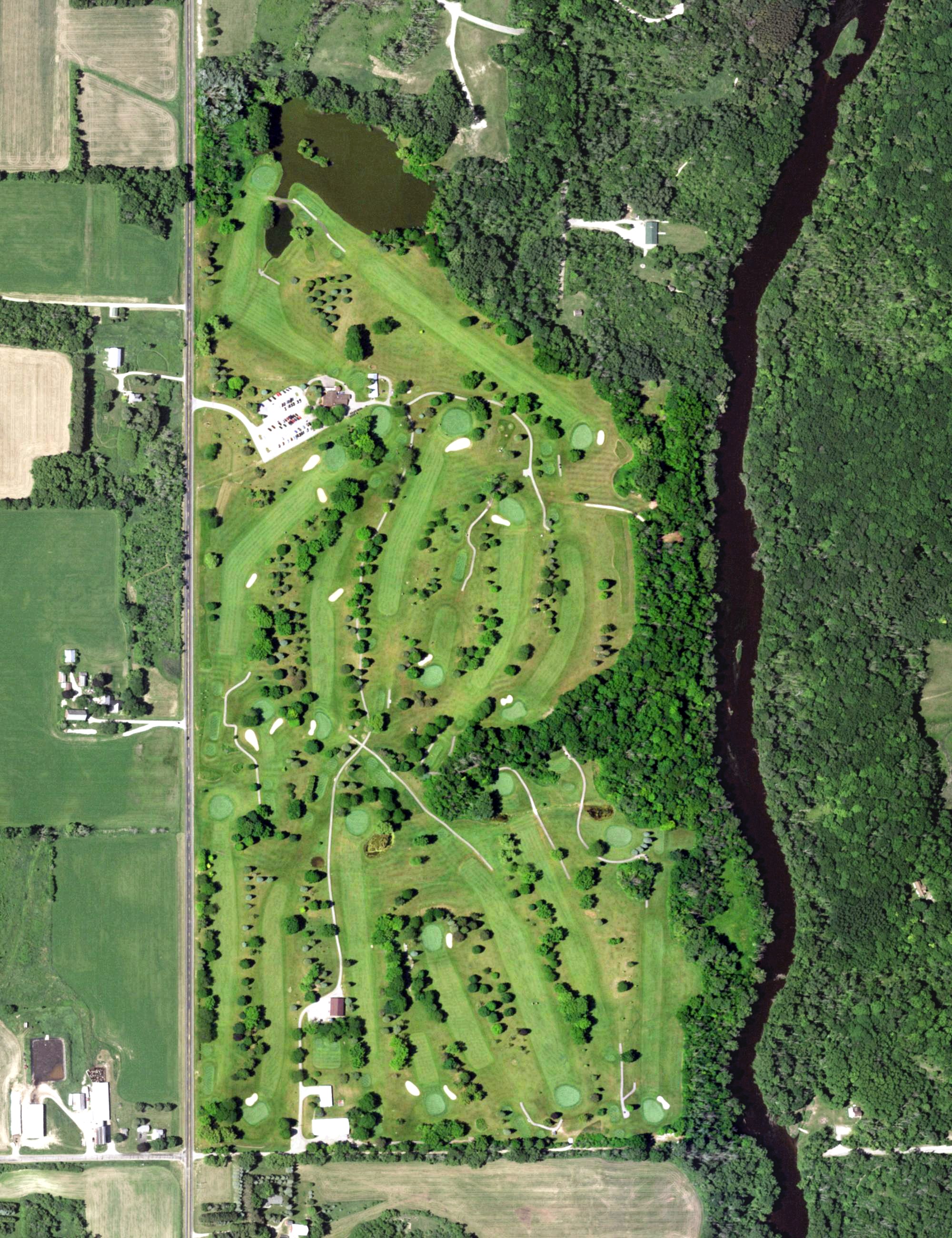 Aerial view of Hawthorne Hills Golf Course, WI