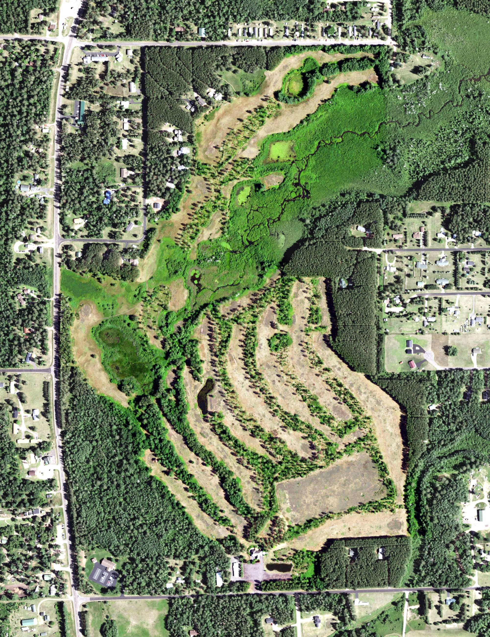 Aerial view of Hayward National Golf Club, WI