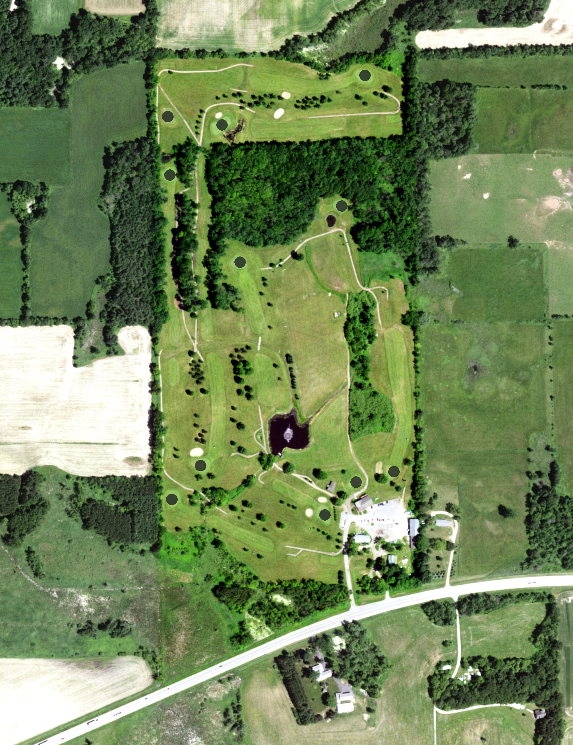 Aerial view of Hidden Waters Golf Course, WI