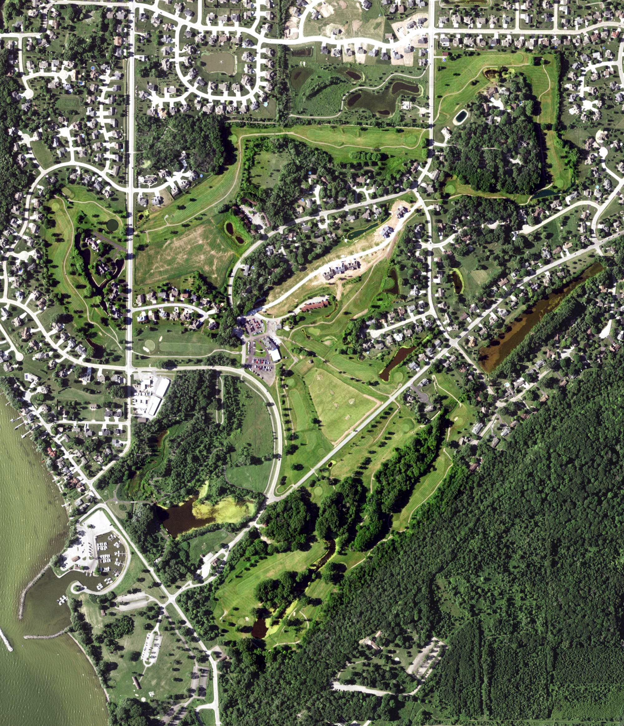 Aerial view of High Cliff Public Golf Course, WI