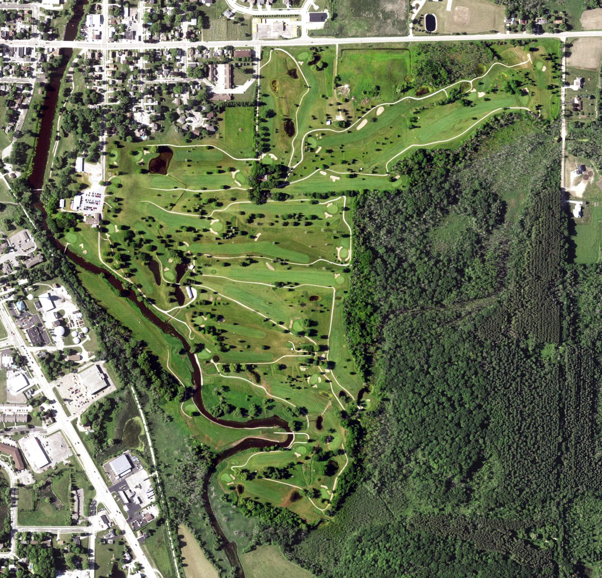 Aerial view of Hon-E-Kor Country Club, WI