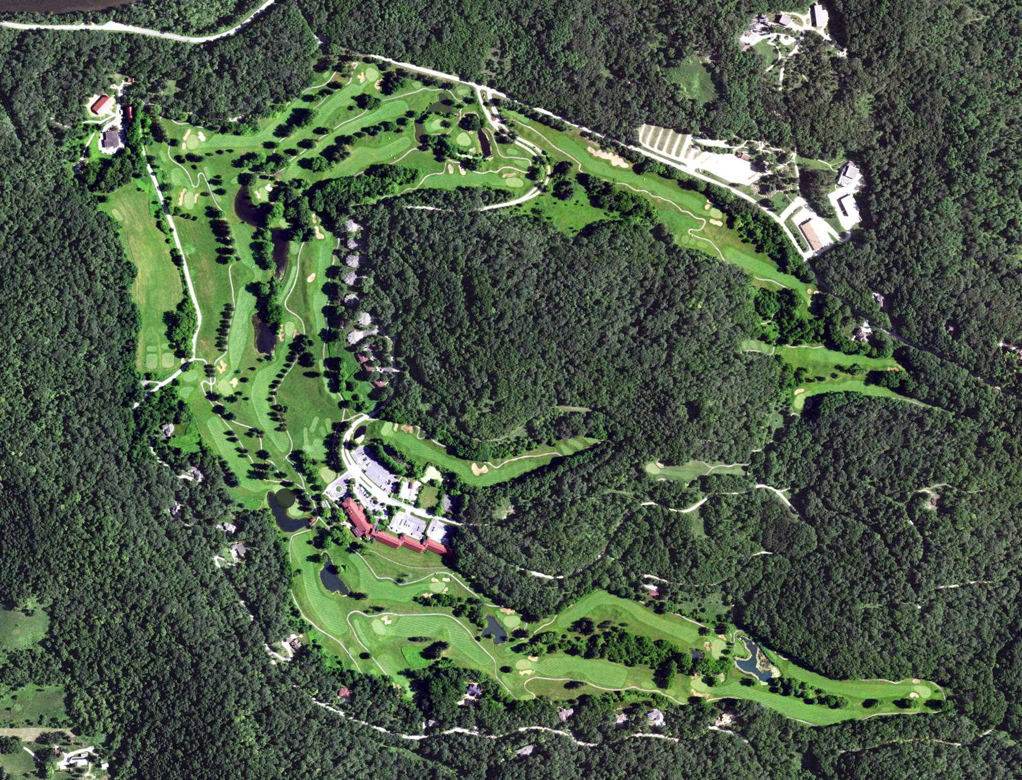 Aerial view of House on the Rock Resort, WI