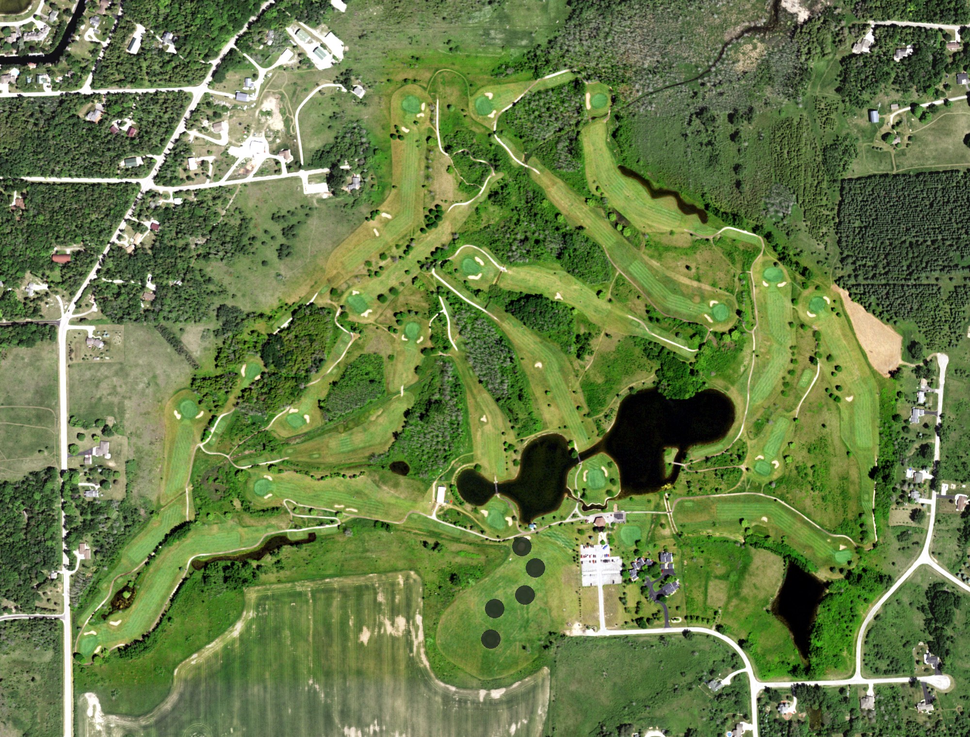 Aerial view of IdleWild Golf Club, WI