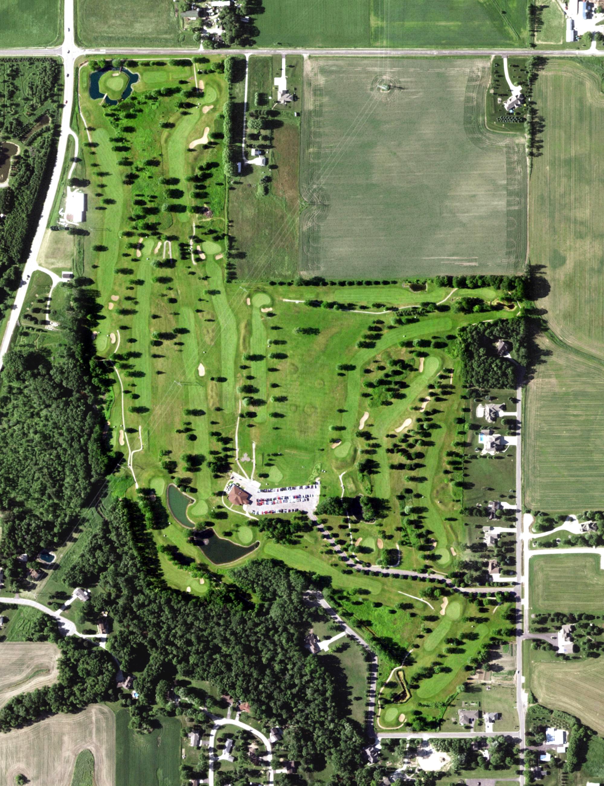 Aerial view of Irish Waters Golf Course, WI