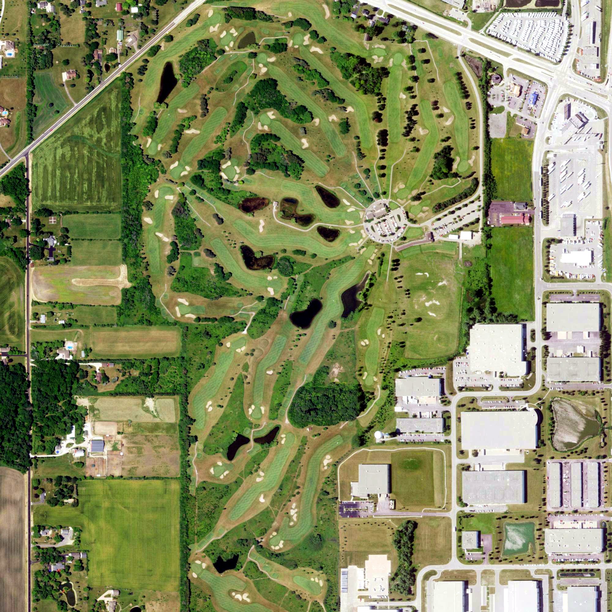 Aerial view of Ives Grove Golf Links, WI