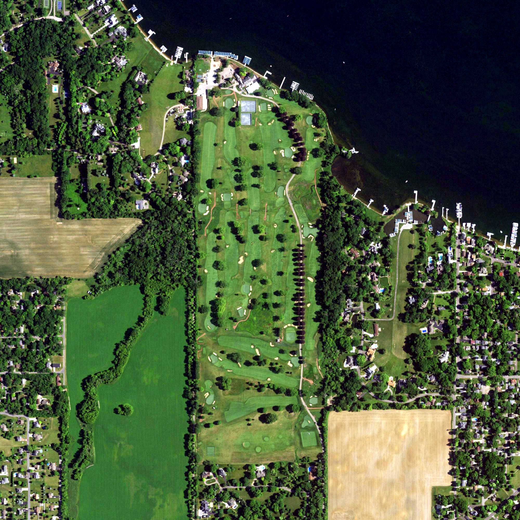 Aerial view of Lake Geneva Country Club, WI