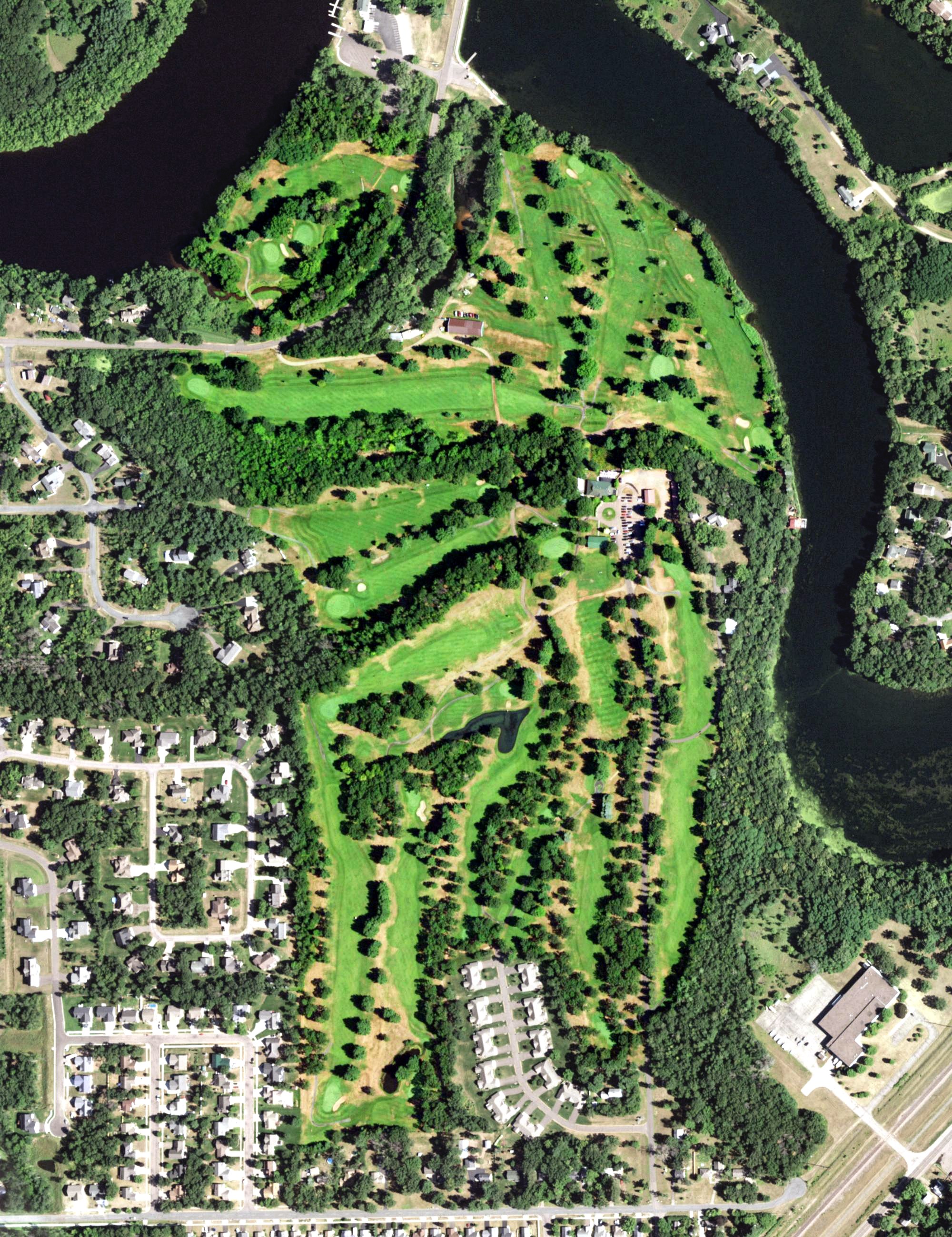 Aerial view of Lake Hallie Golf, WI