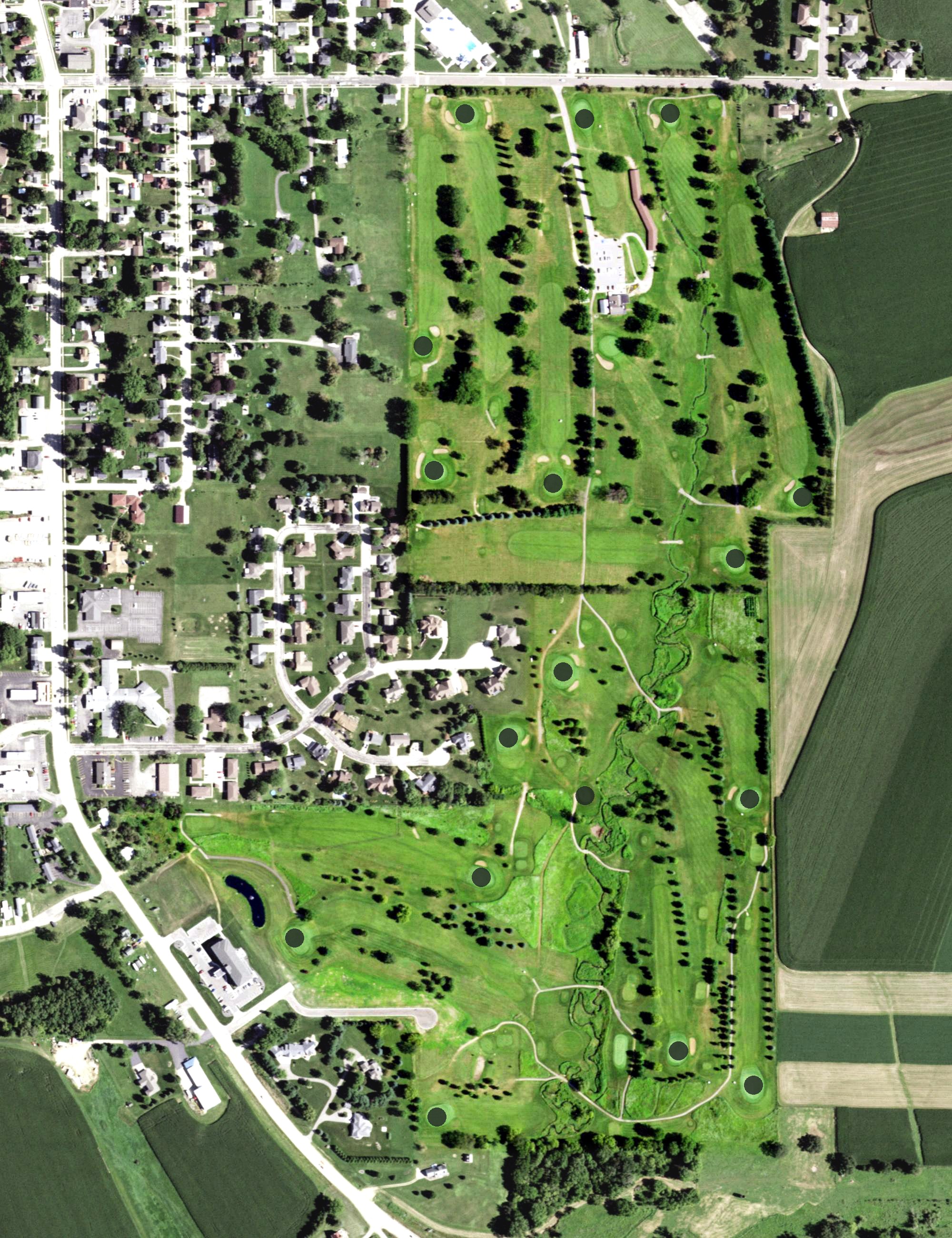 Aerial view of Lancaster Country Club, WI