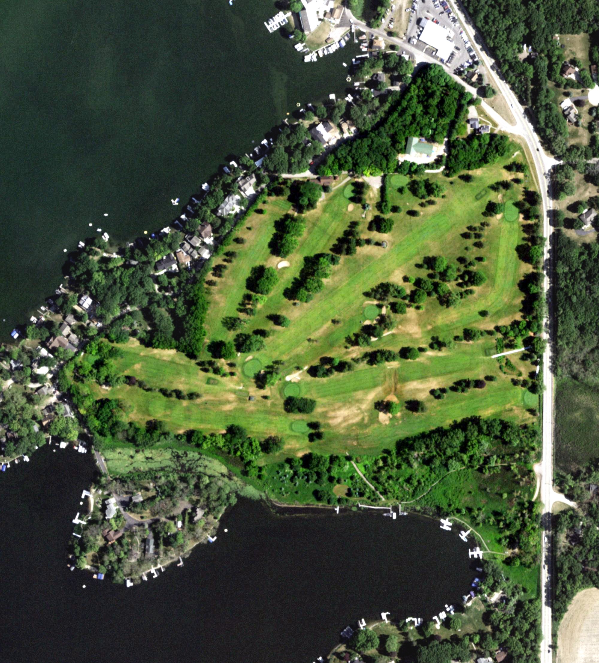 Aerial view of Lauderdale Lakes Country Club, WI