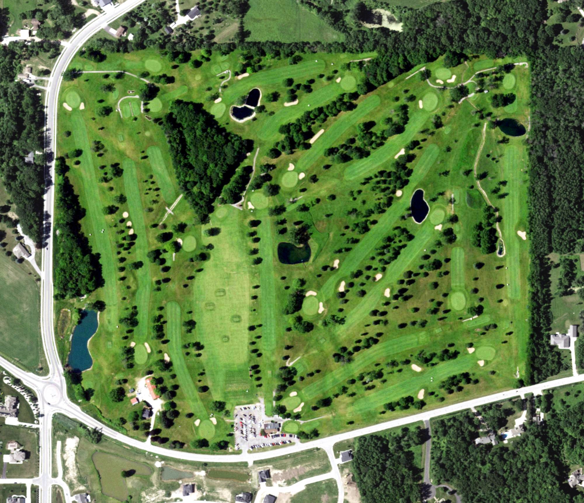 Aerial view of Ledgeview Golf Course, WI