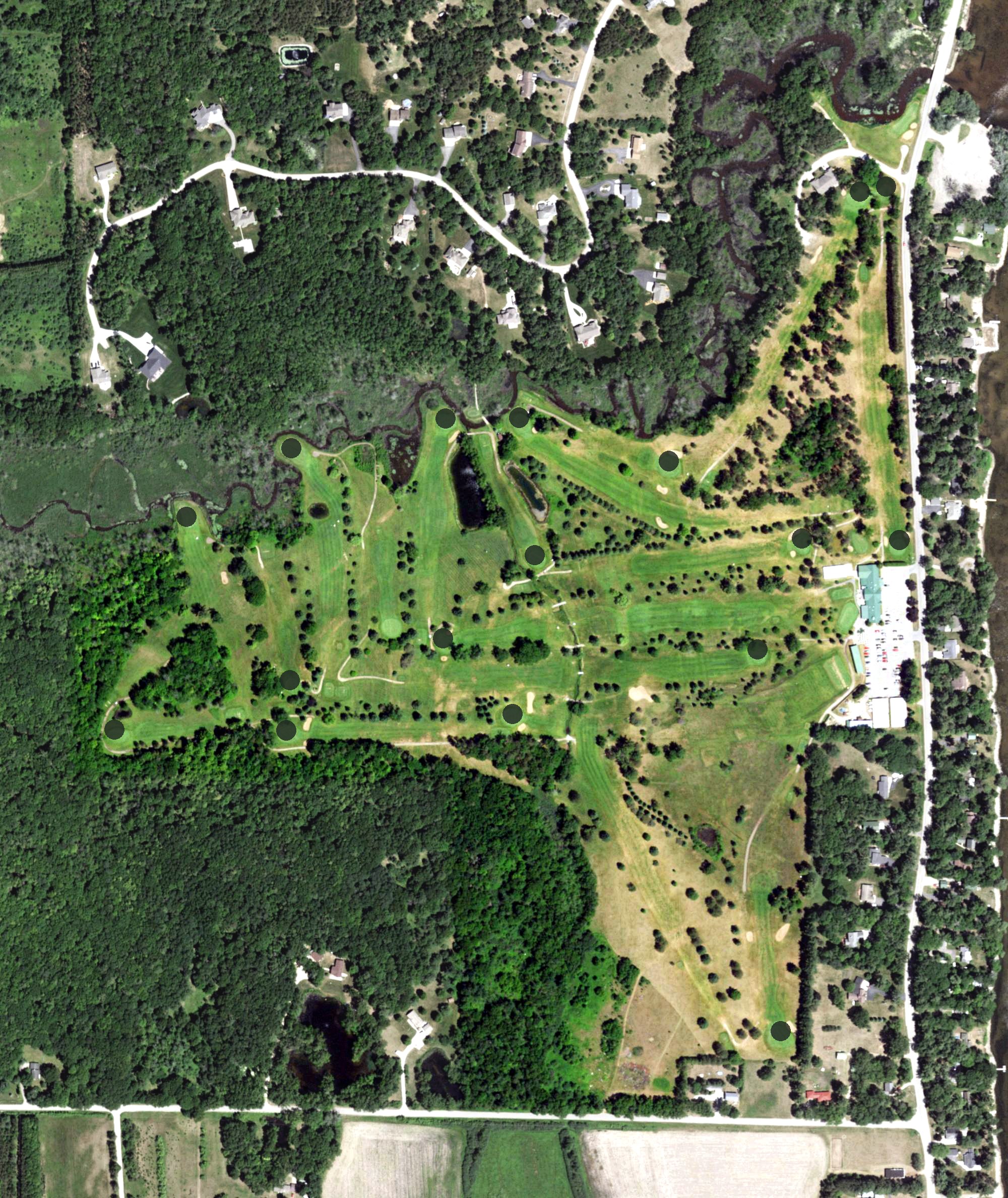 Aerial view of Little River Country Club, WI