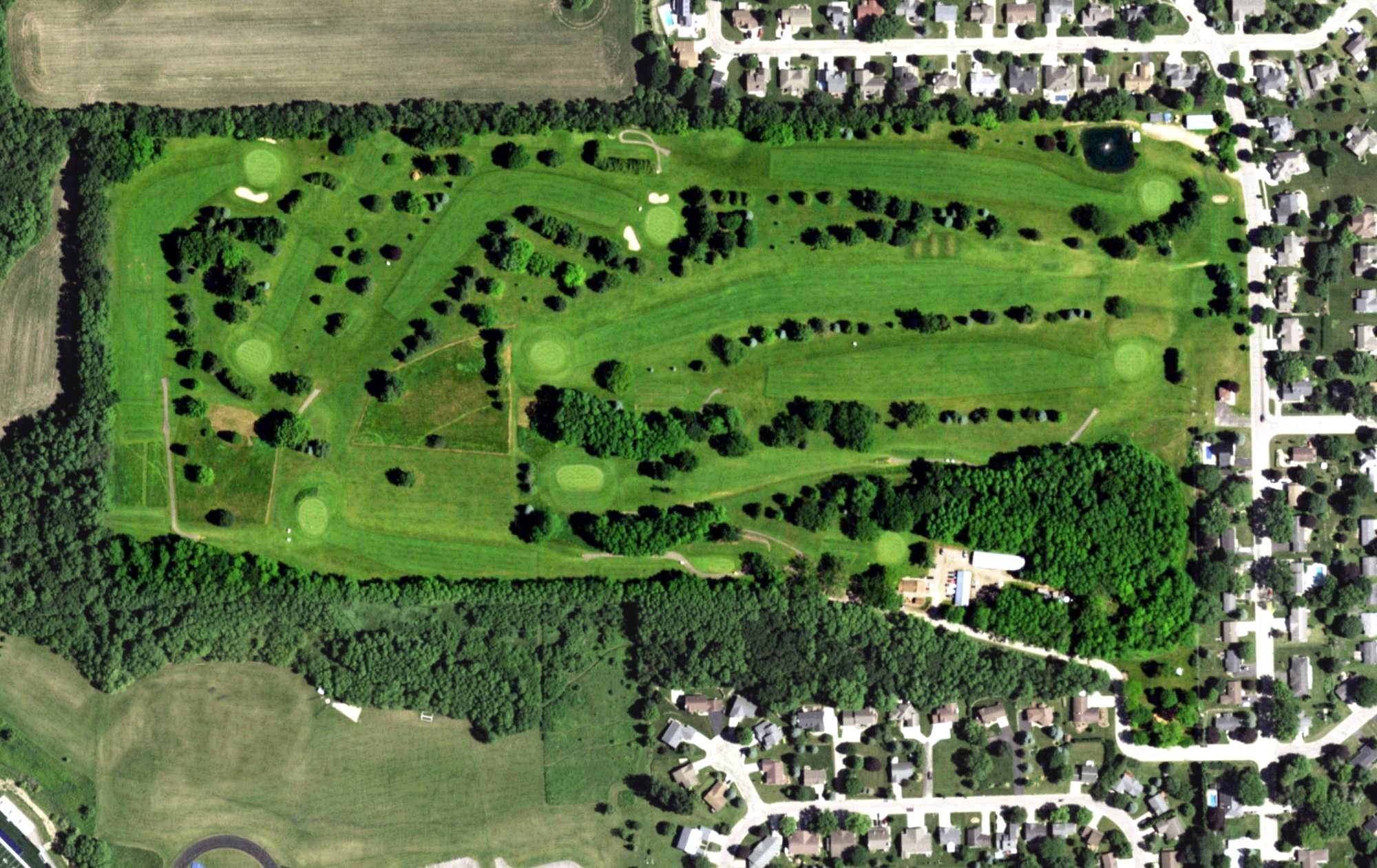 Aerial view of Lodi Golf Club, WI
