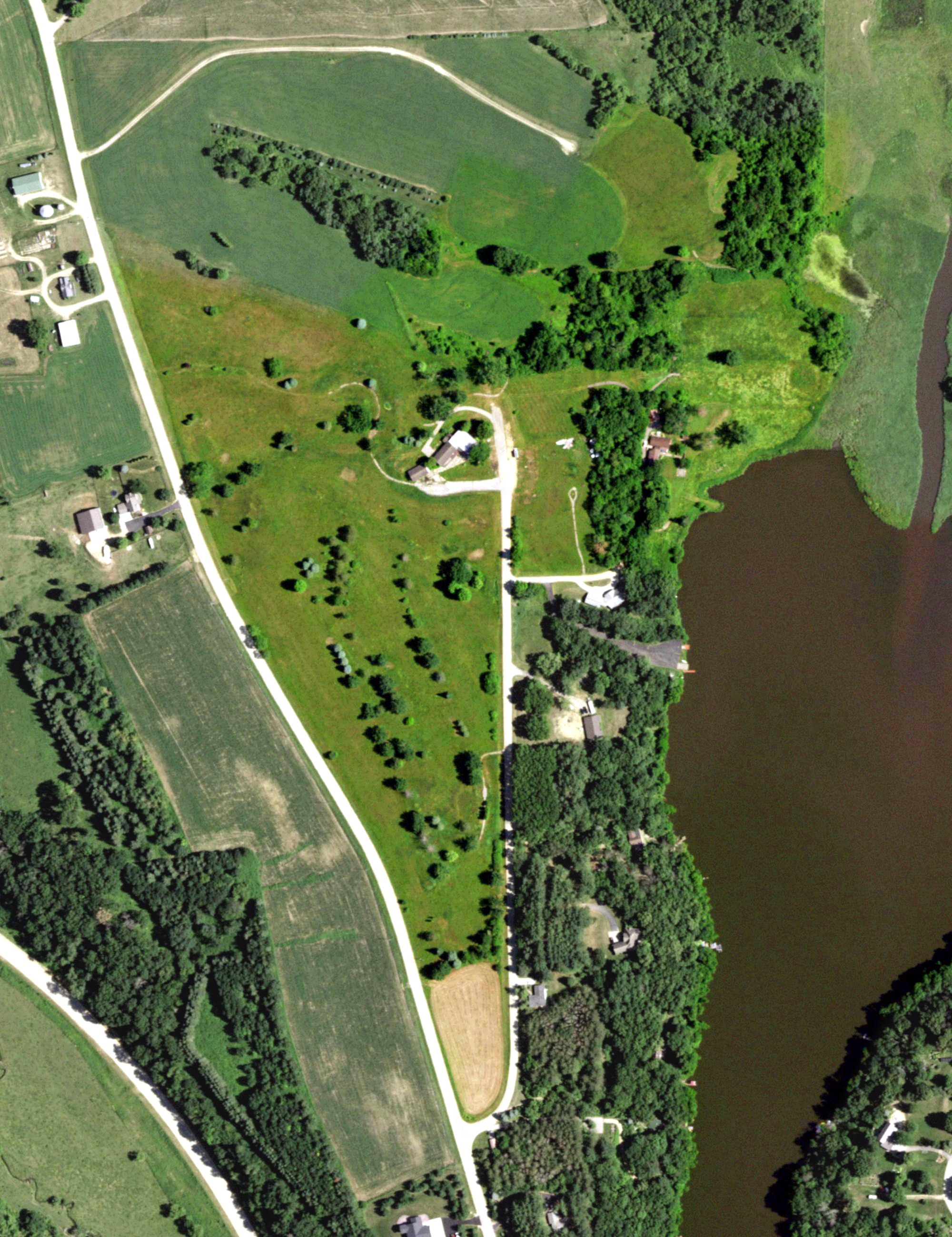 Aerial view of Ludden Lake Golf Club, WI