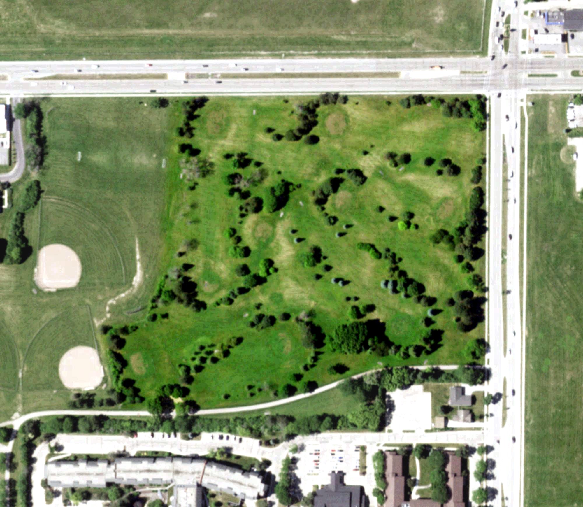 Aerial view of Madison Park Golf Course, WI