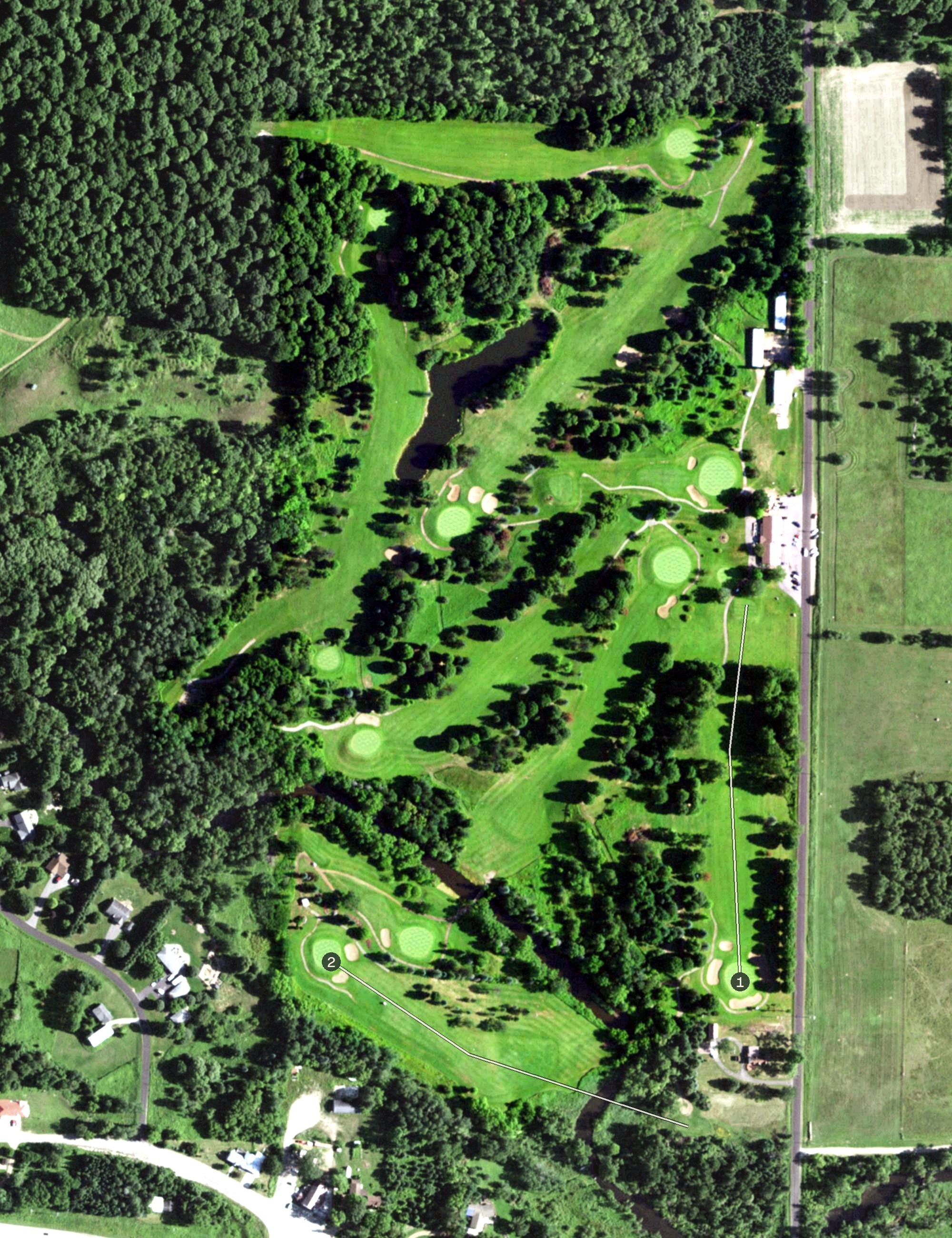 Aerial view of Maple Hills Golf Course, WI