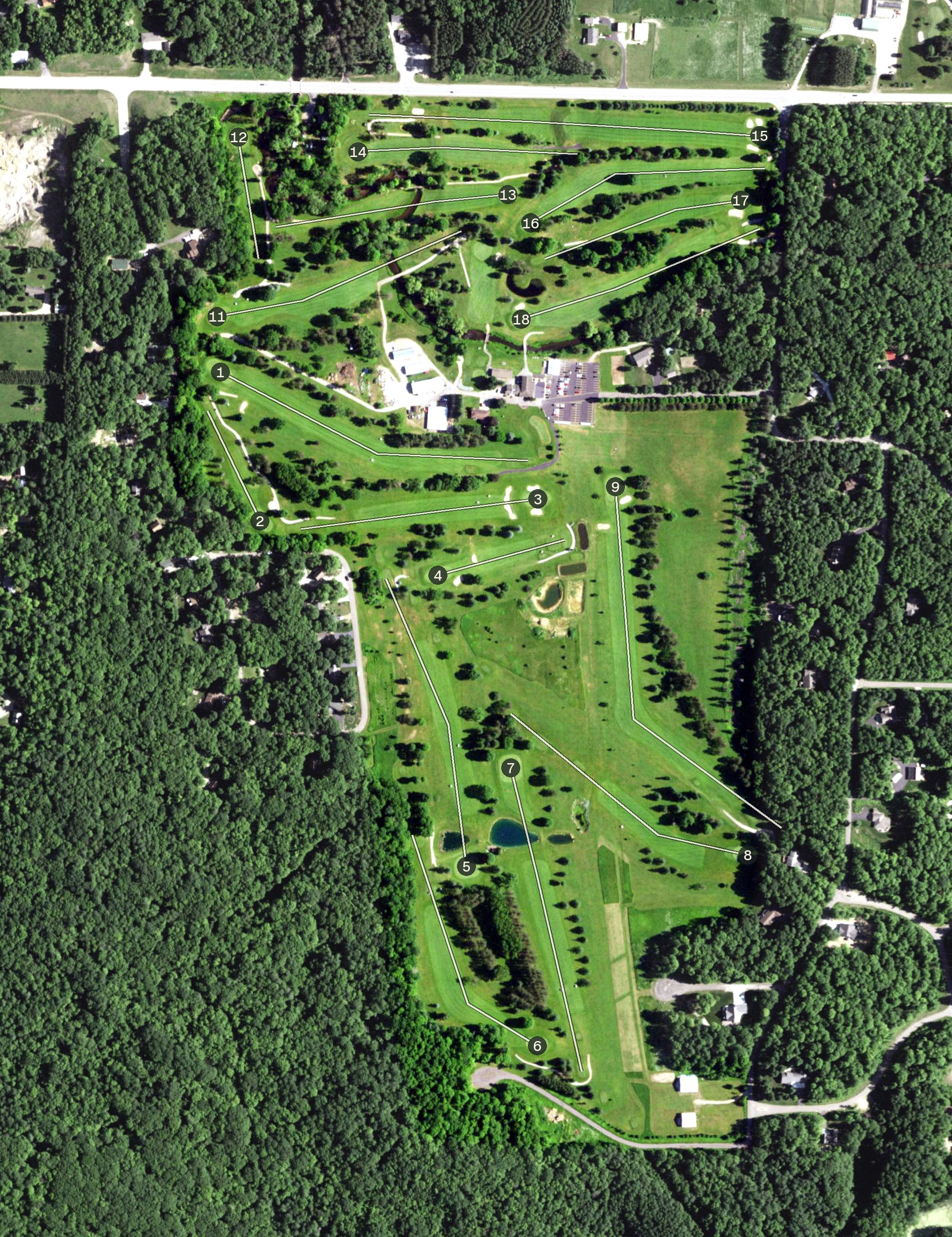 Aerial view of McCaslin Brook Golf & Country Club, WI