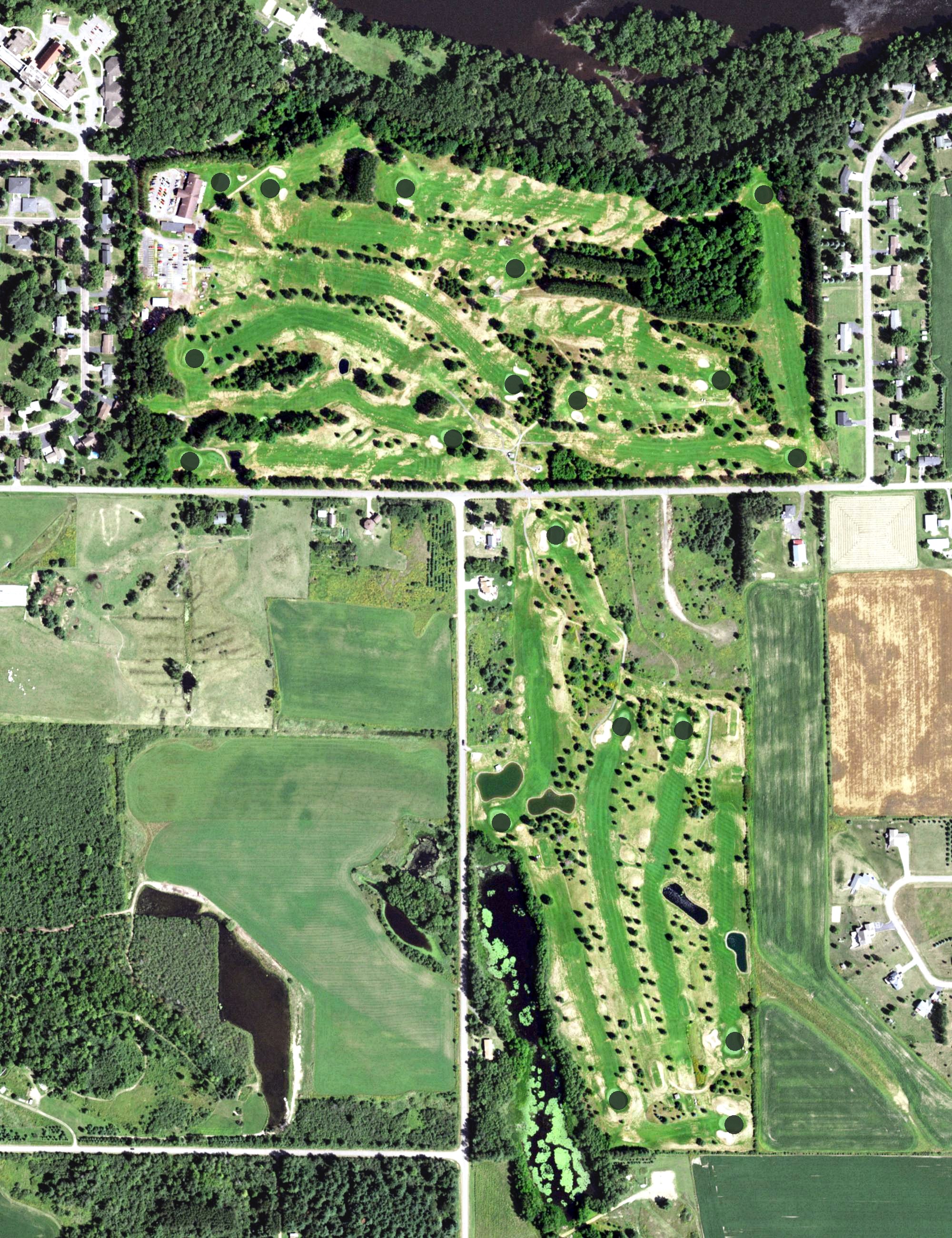 Aerial view of Merrill Golf Club, WI
