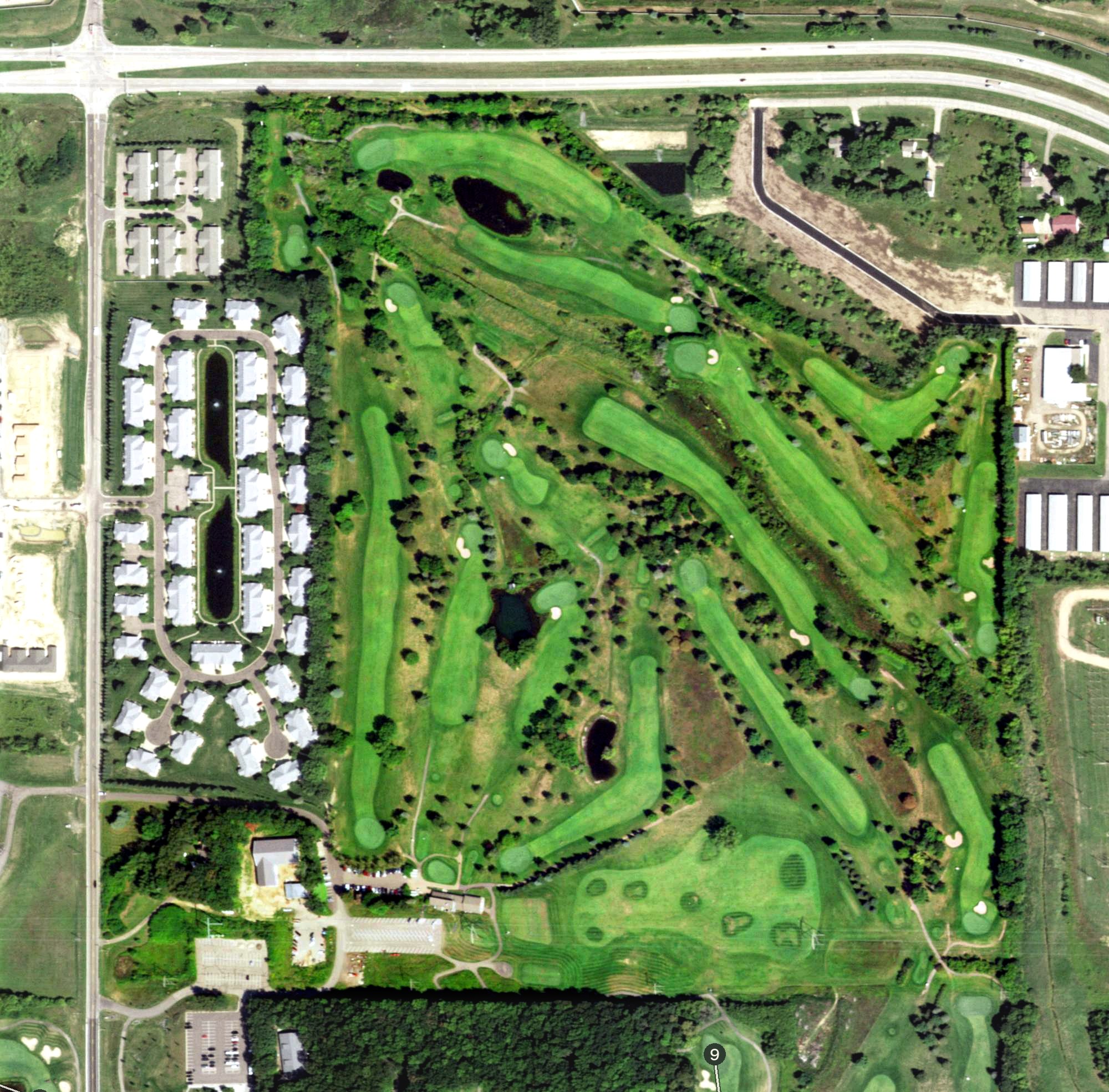 Aerial view of Mill Run Golf Course, WI