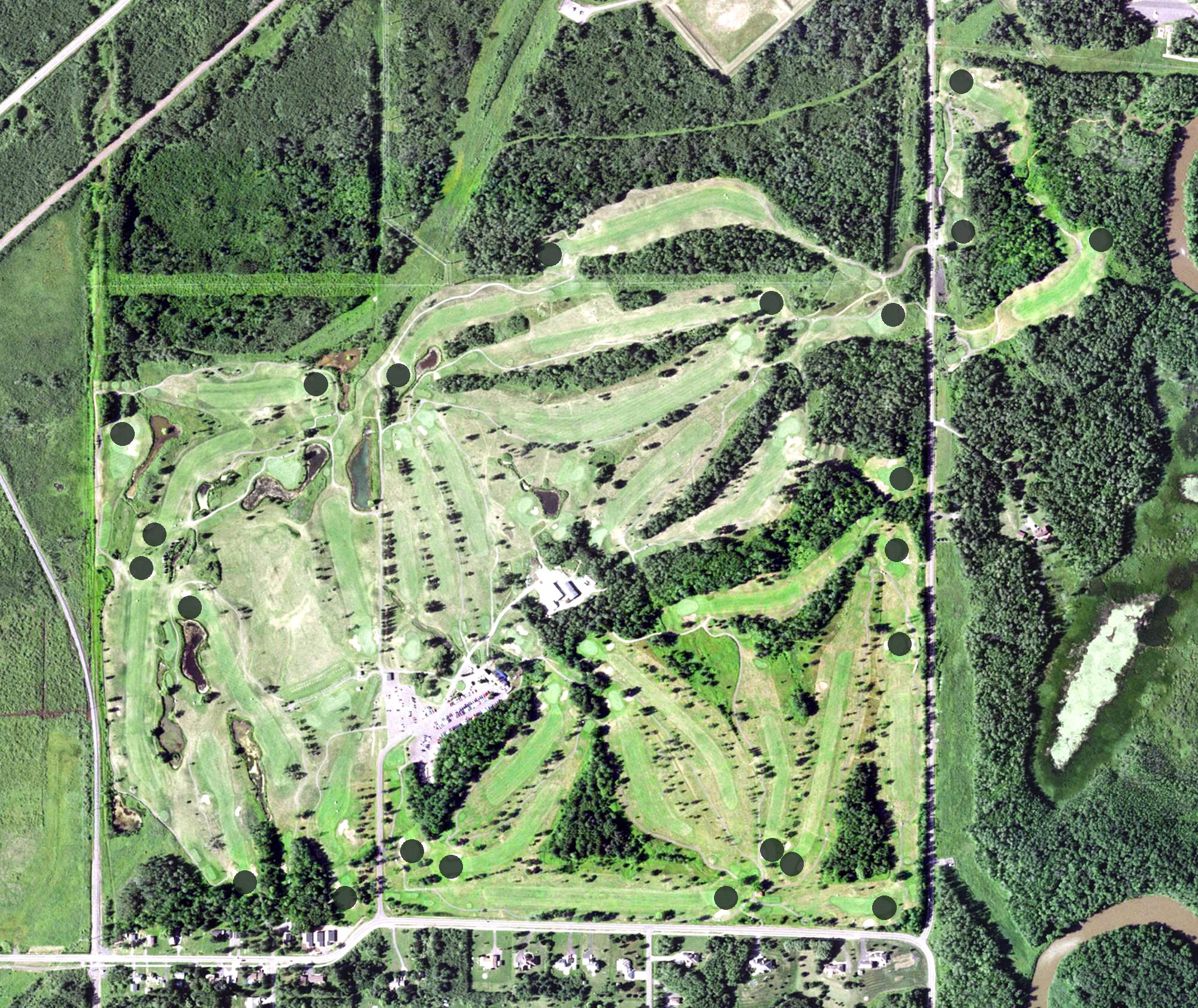Aerial view of Nemadji Golf Course, WI