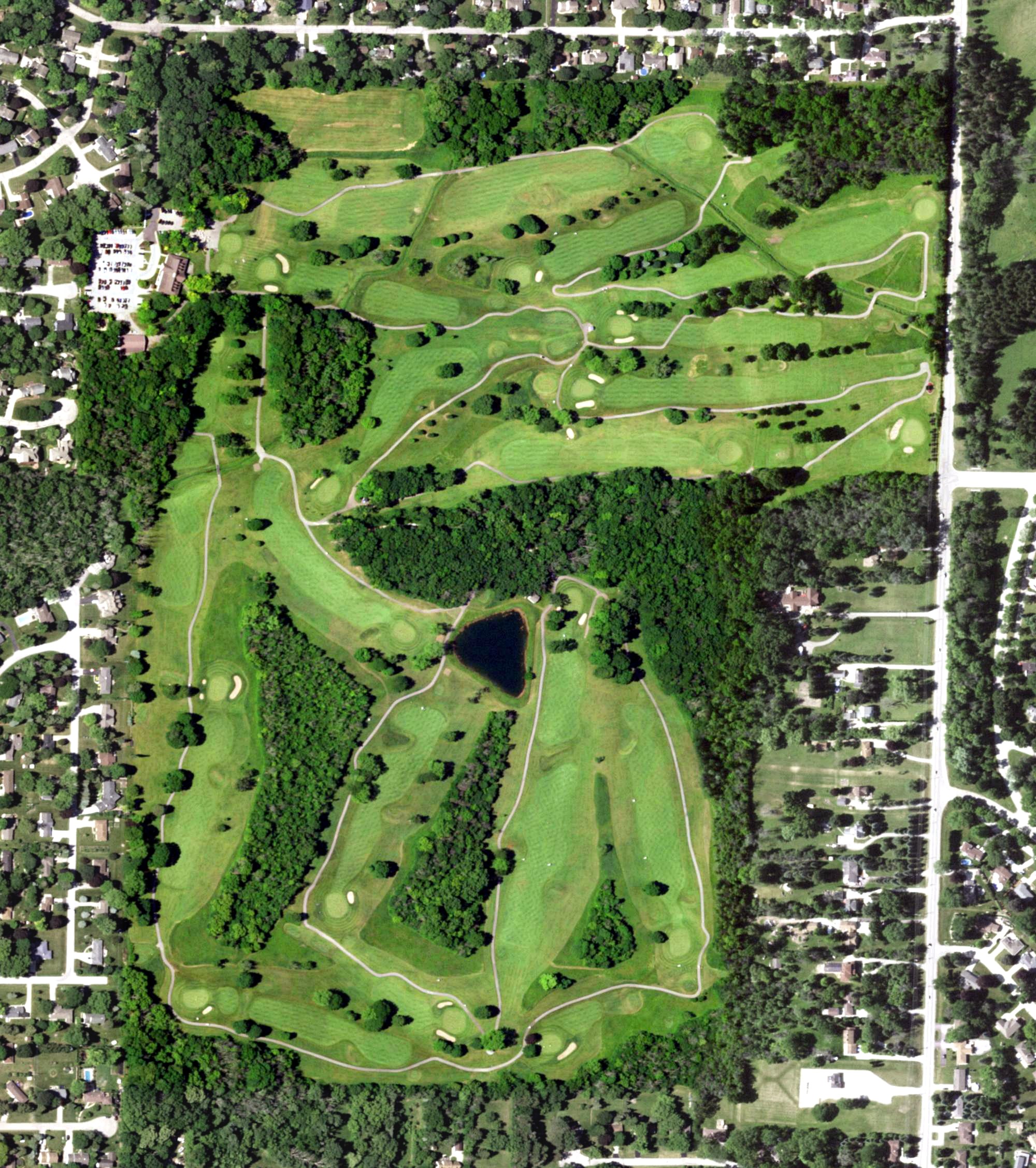 Aerial view of New Berlin Hills Golf Course, WI