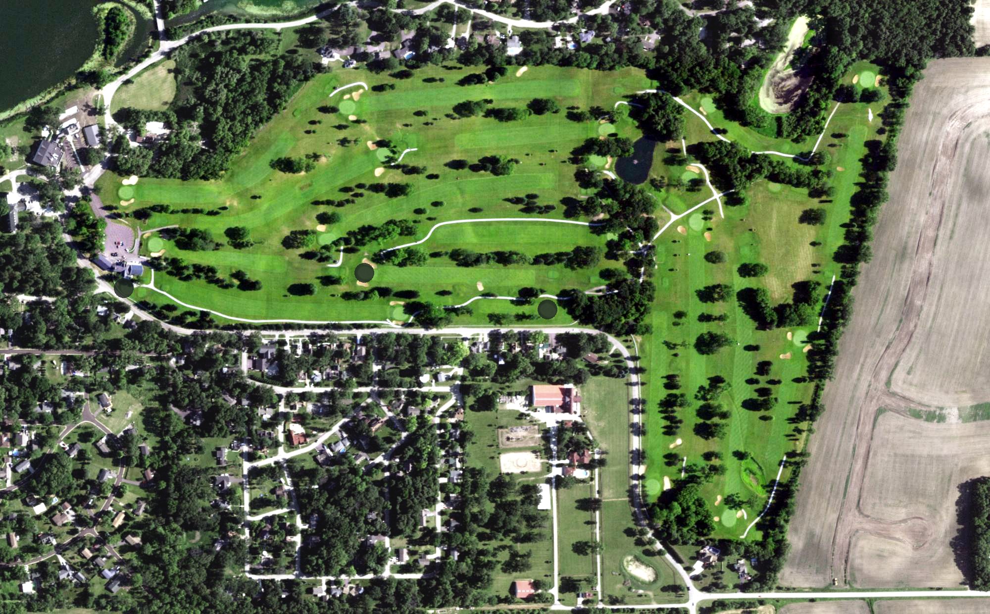 Aerial view of Nippersink Resort, WI