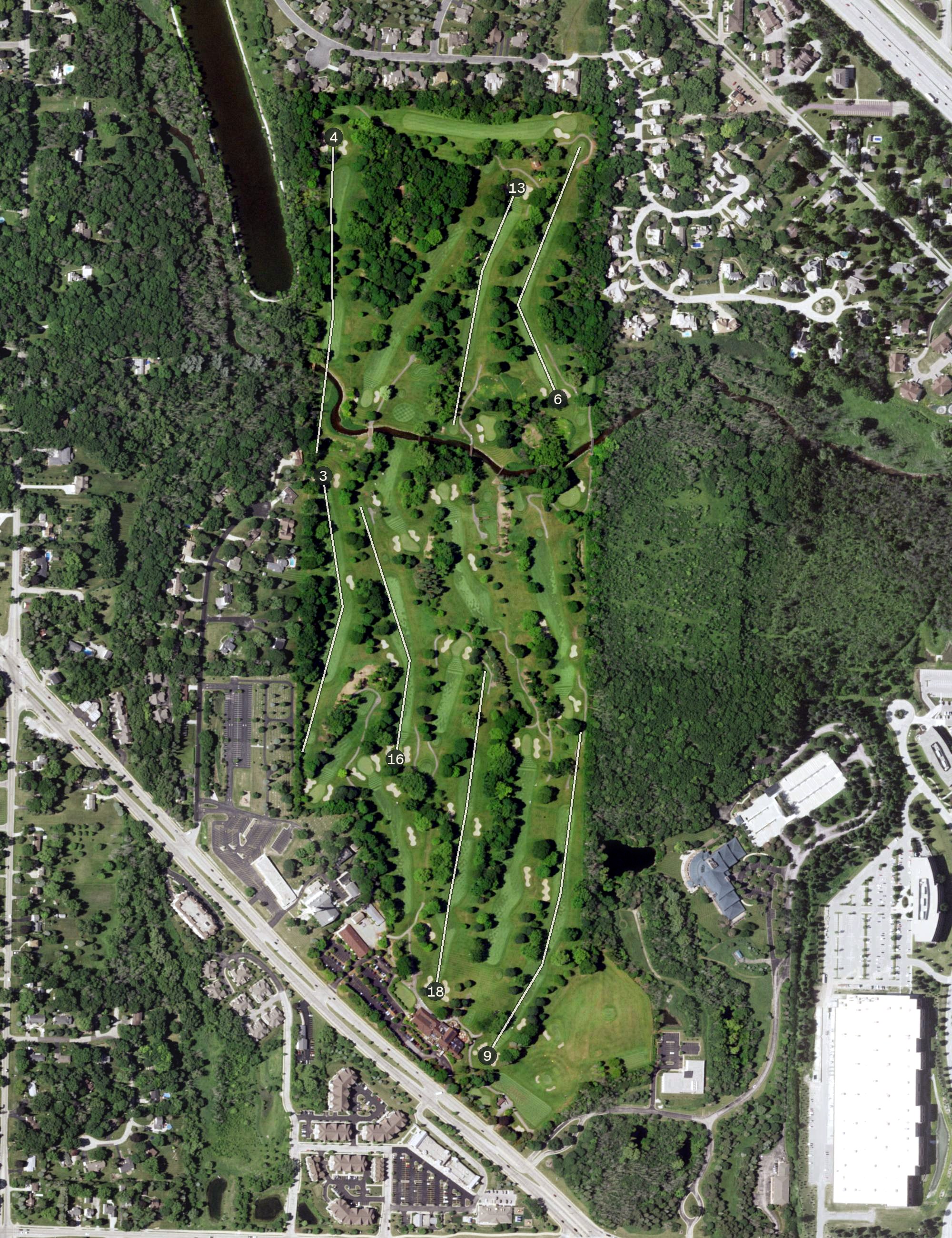 Aerial view of North Hills Country Club, WI