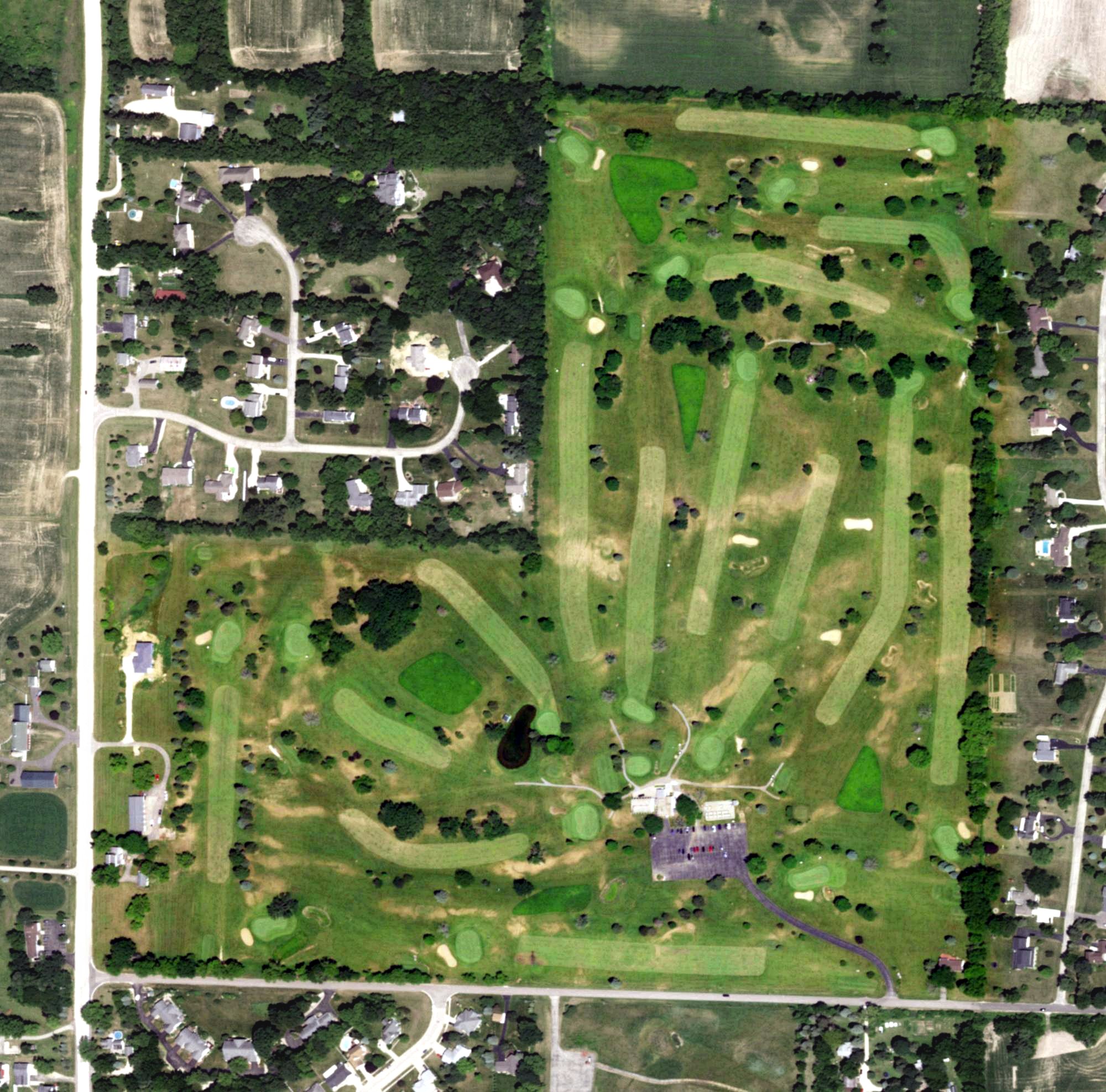 Aerial view of Oak Ridge Golf Course, WI