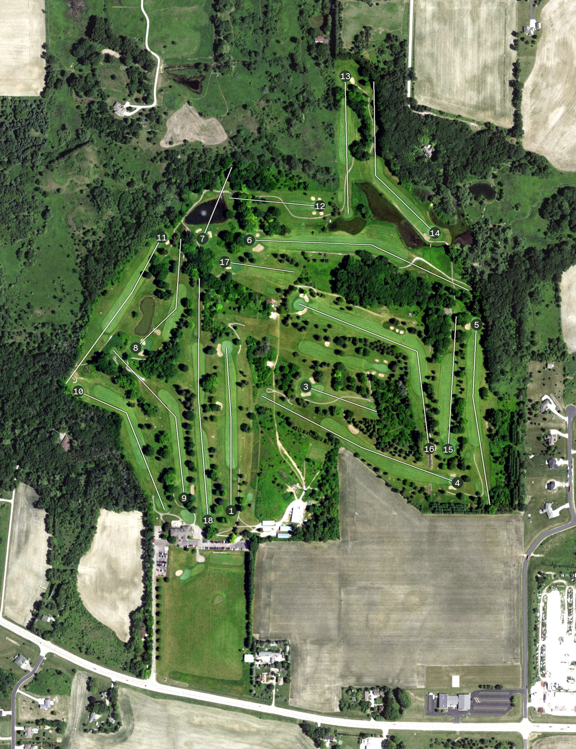 Aerial view of Old Hickory Golf Club, WI