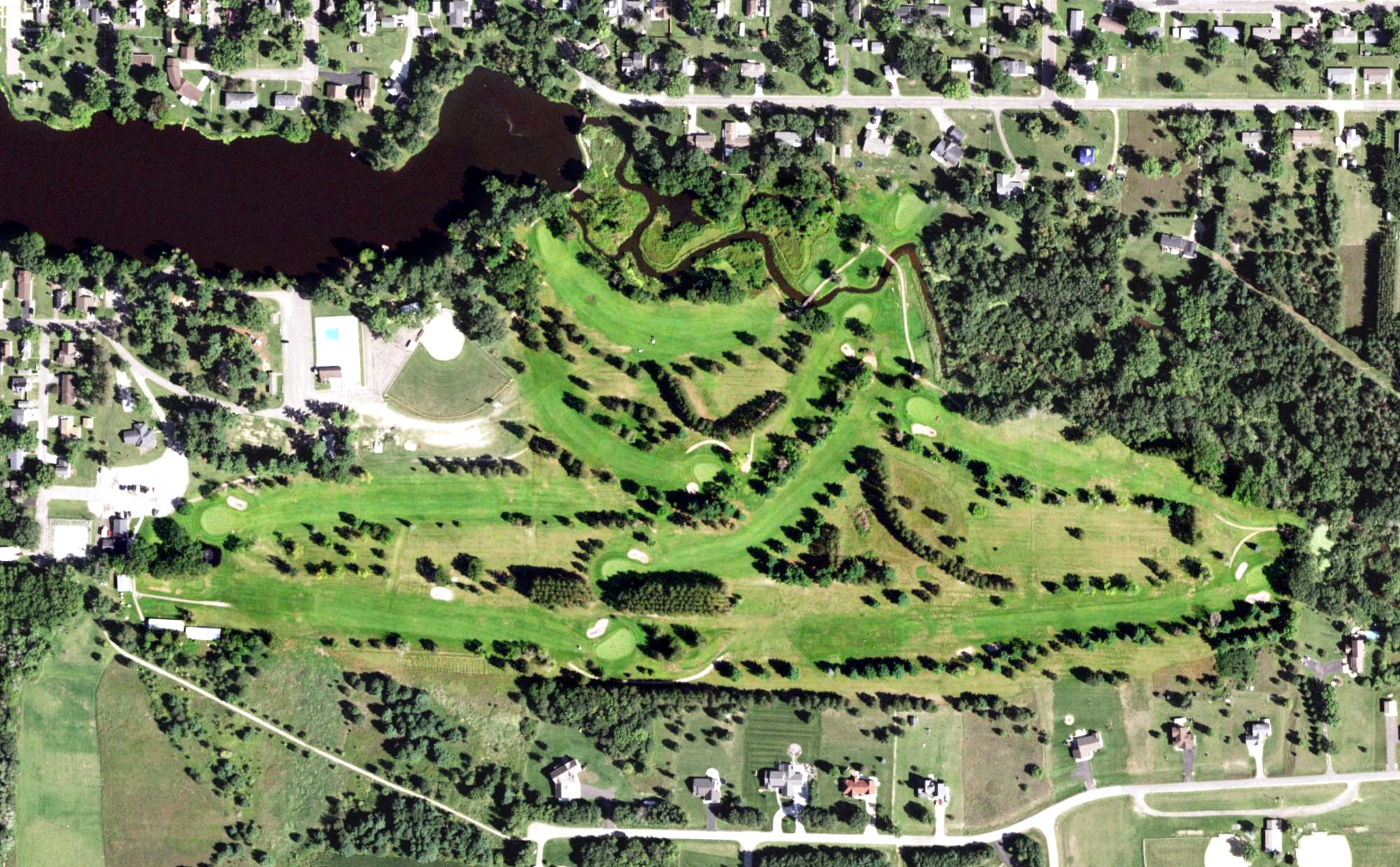 Aerial view of Osseo Golf Club, WI