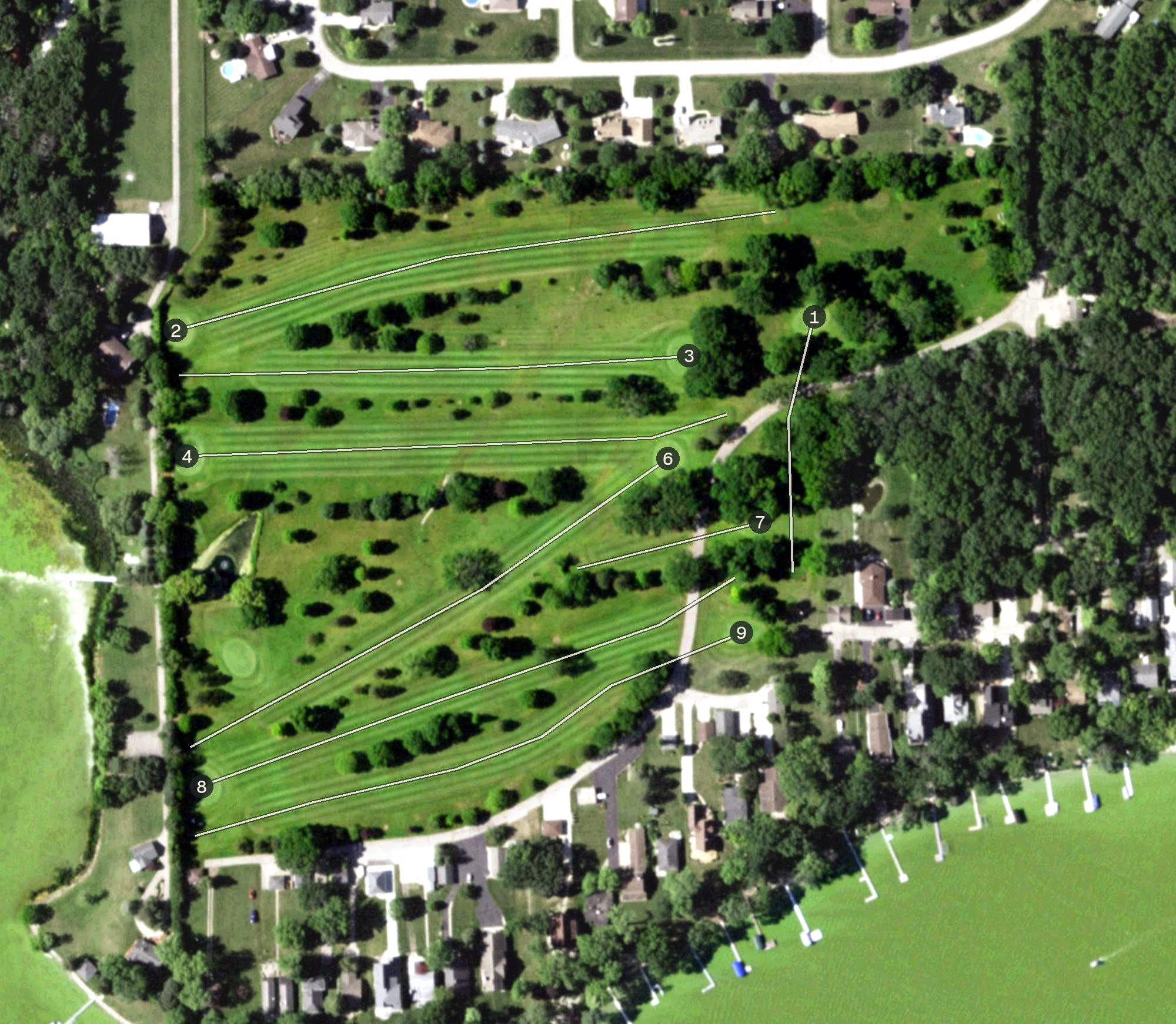Aerial view of Pan-Yak Golf Course, WI