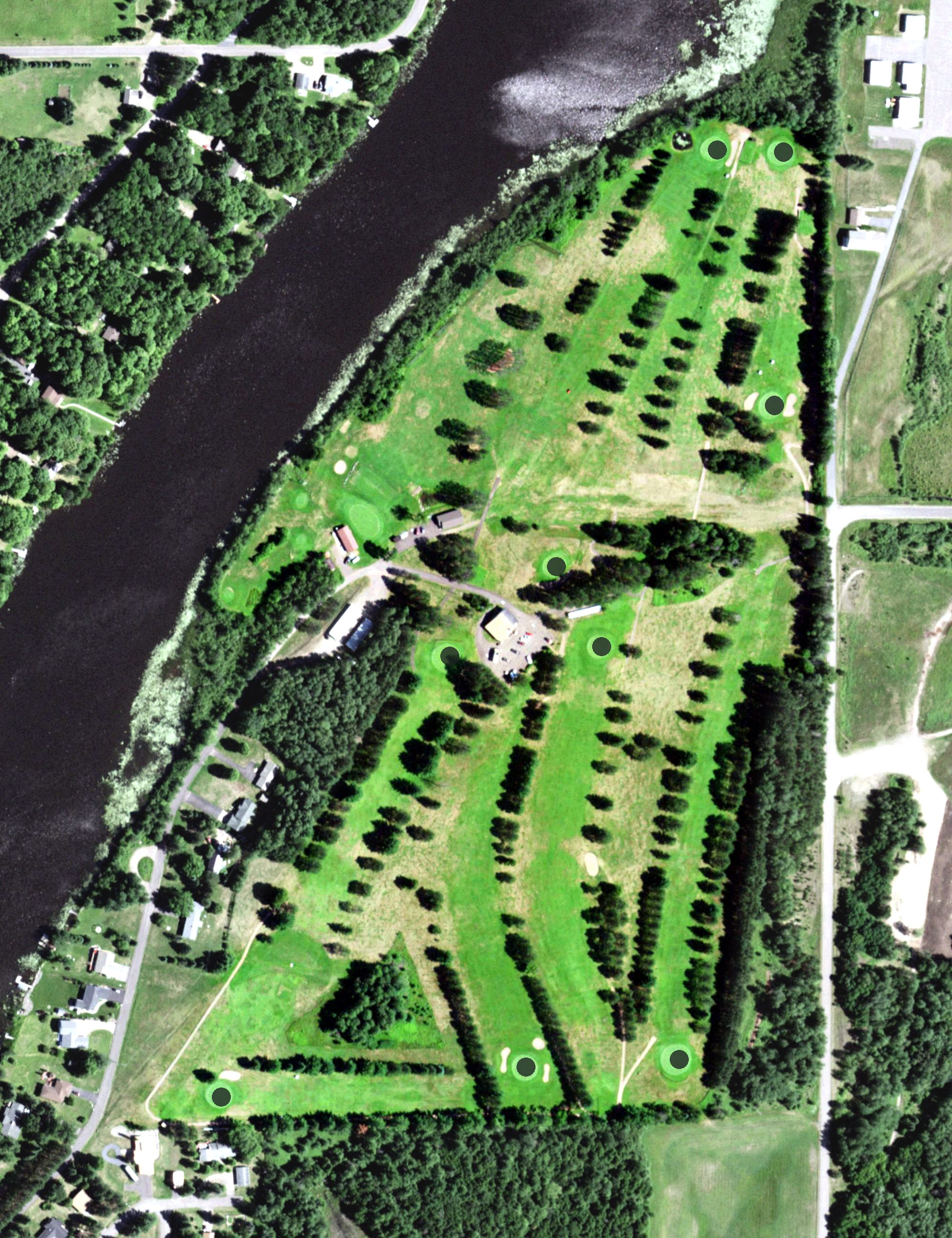 Aerial view of Park Falls Country Club, WI