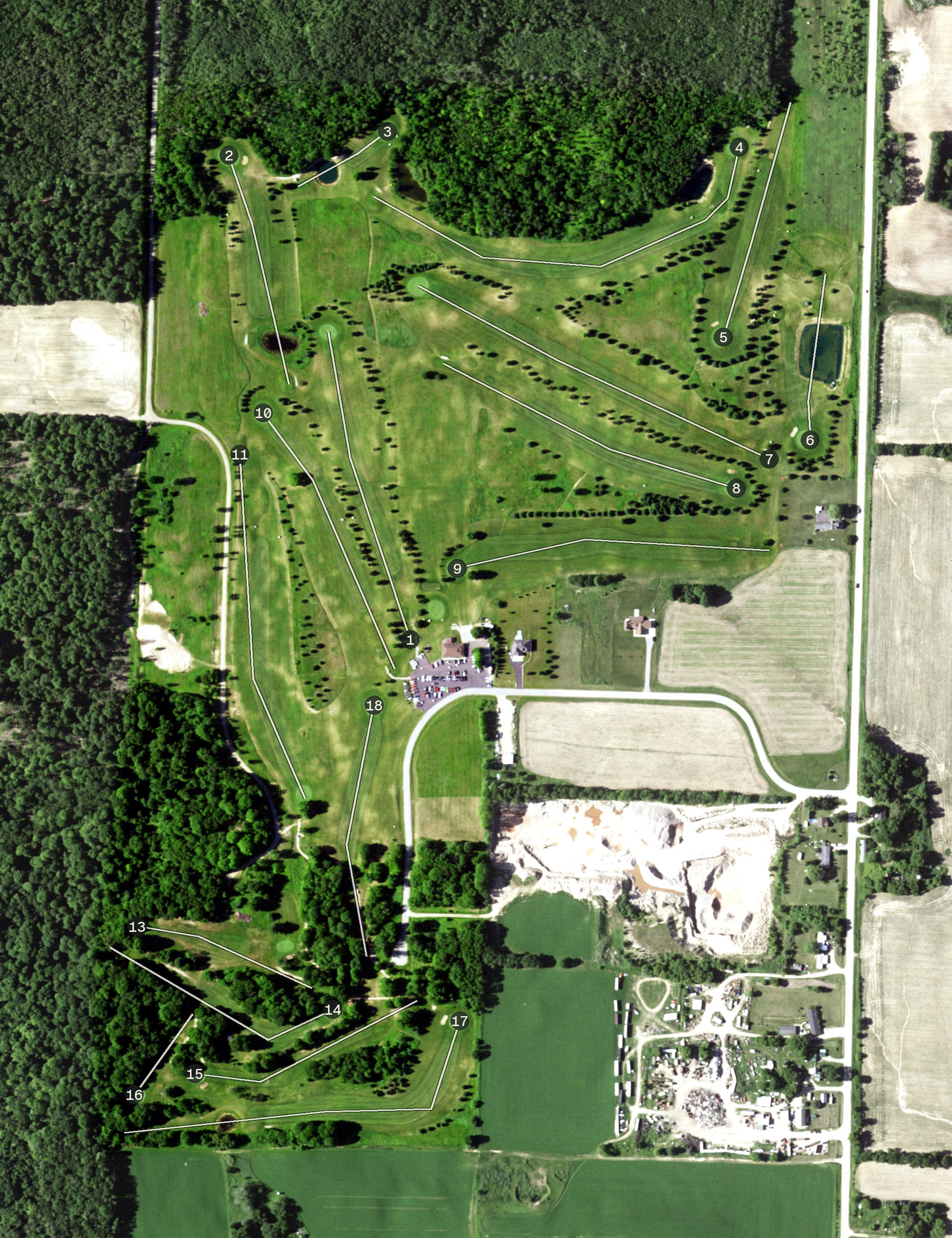 Aerial view of Parkway Golf Course, WI